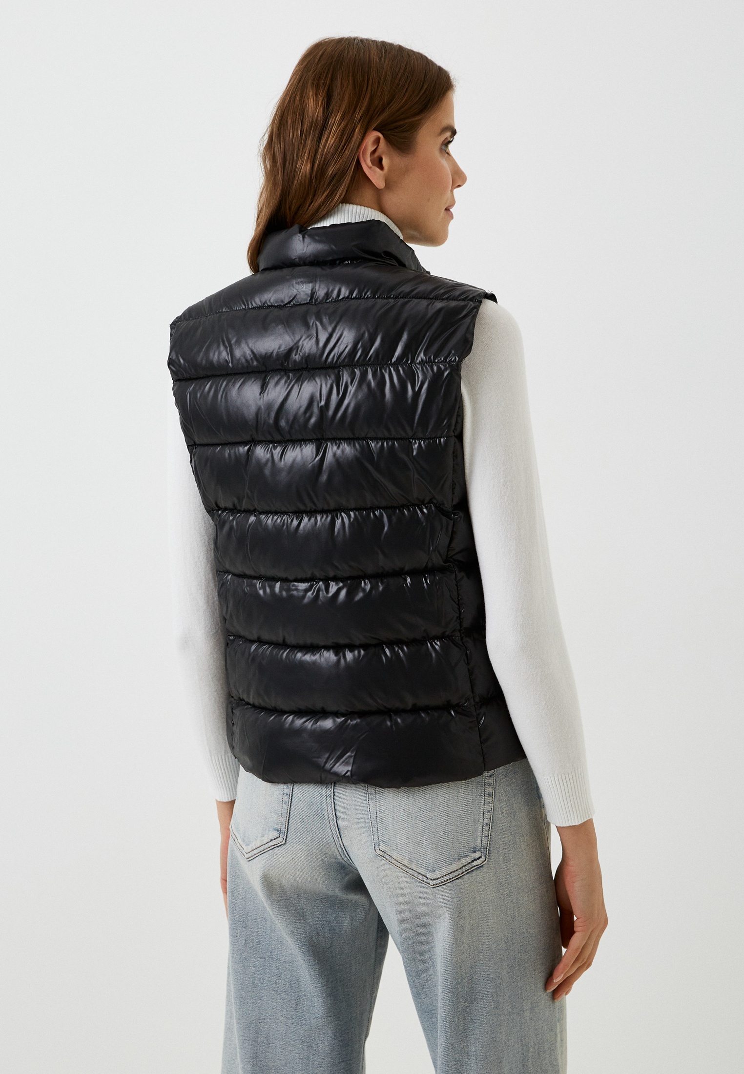 Жилет женский Mango (Манго) 57064386 цвет черный купить за 3999 руб.