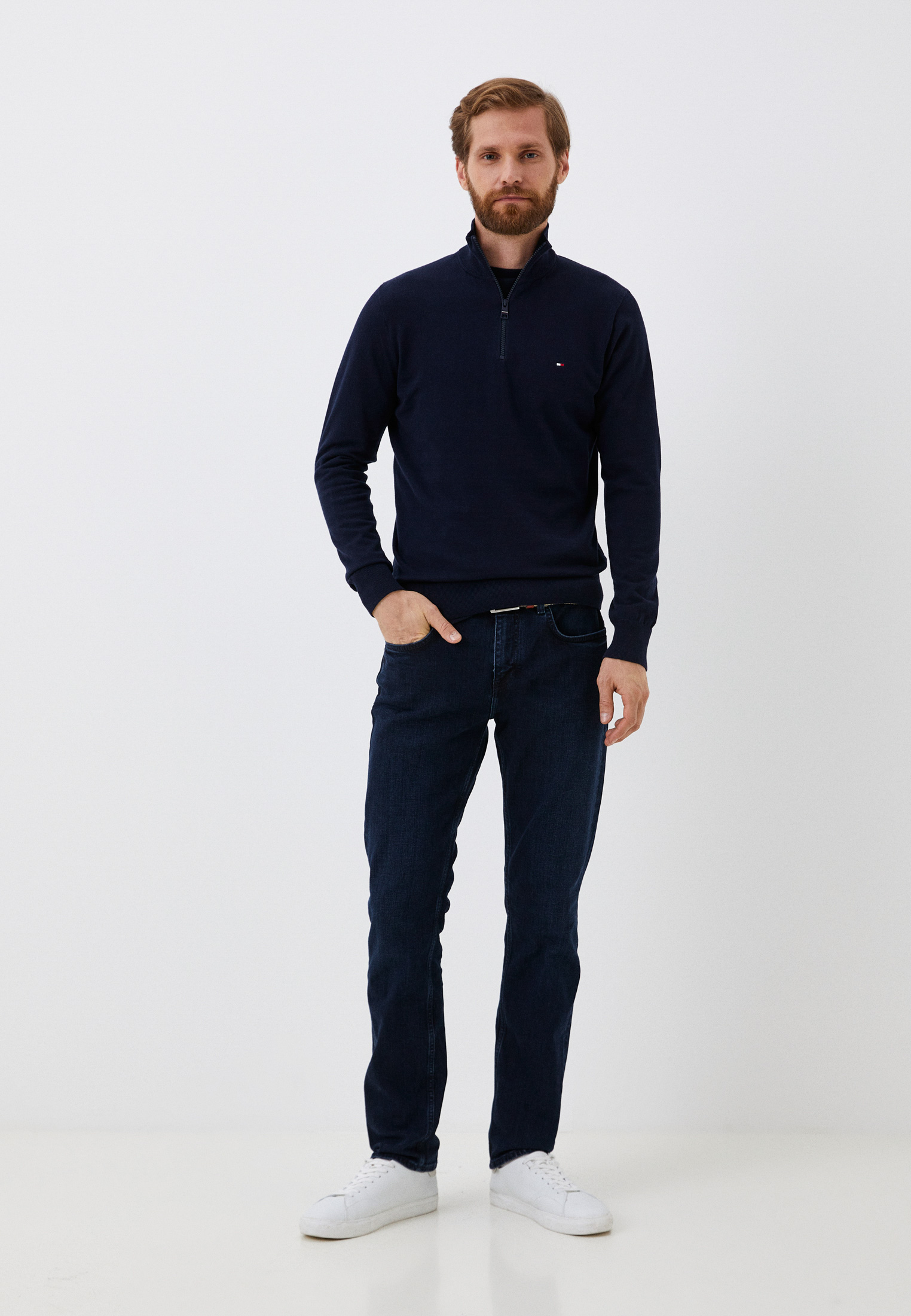 Джемпер мужской Tommy Hilfiger (Томми Хилфигер) MW0MW25352 цвет синий ...