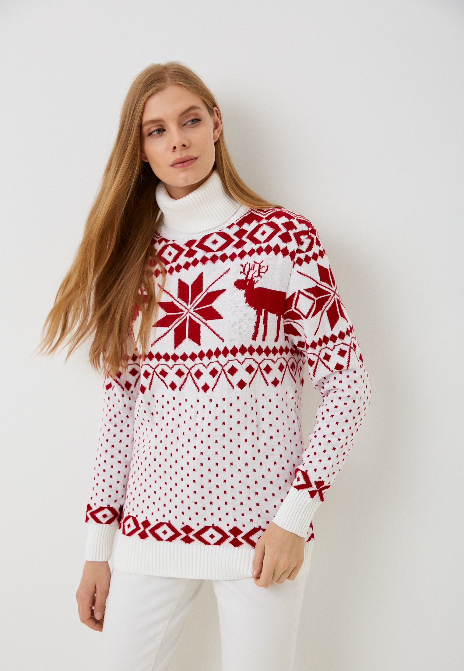 Белые женские свитеры - купить вязаный свитер в интернет магазине