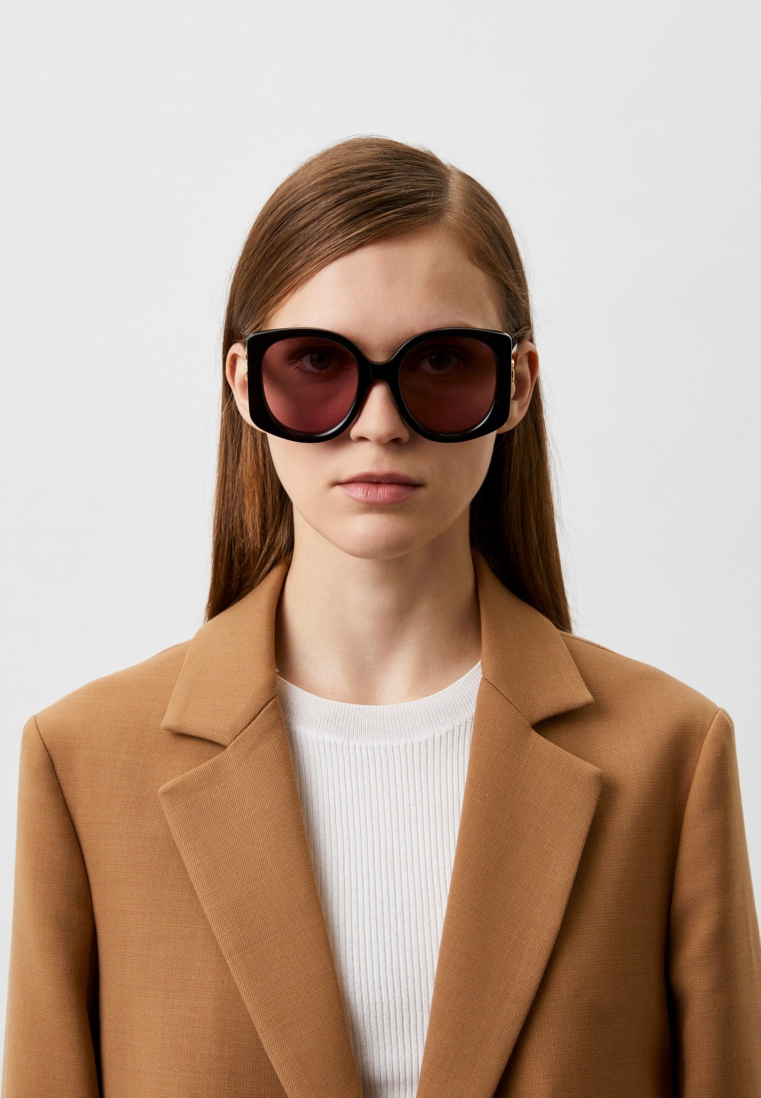 Женские солнцезащитные очки Gucci (Гуччи) GG1257S купить за 23040 руб.