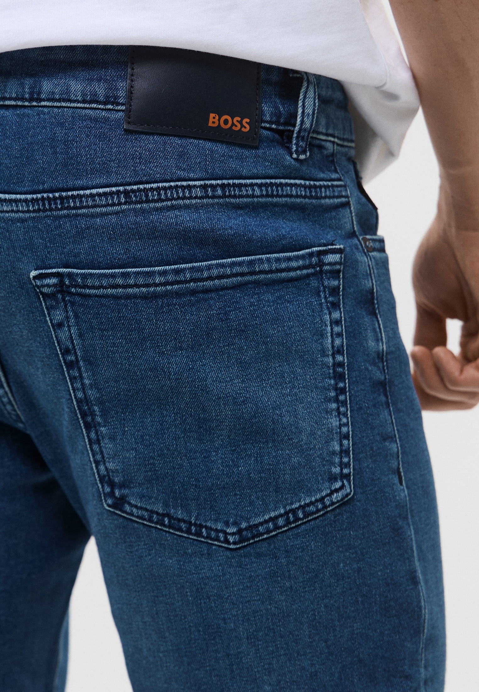Мужские прямые джинсы Boss (Босс) 50501843: изображение 5