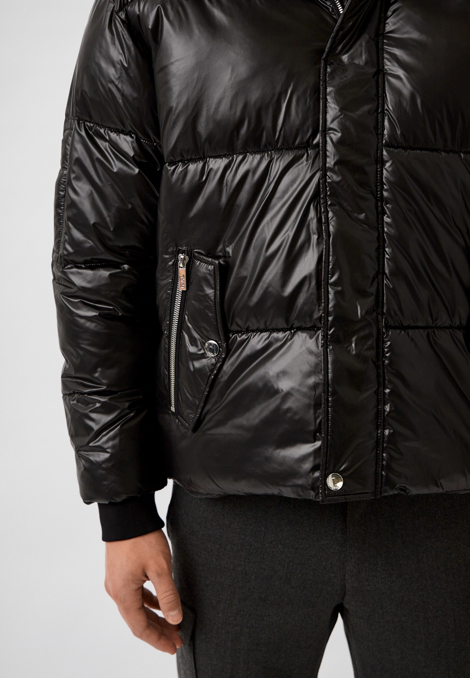 Пуховик мужской Karl Lagerfeld 505013-534513 цвет черный купить за ...