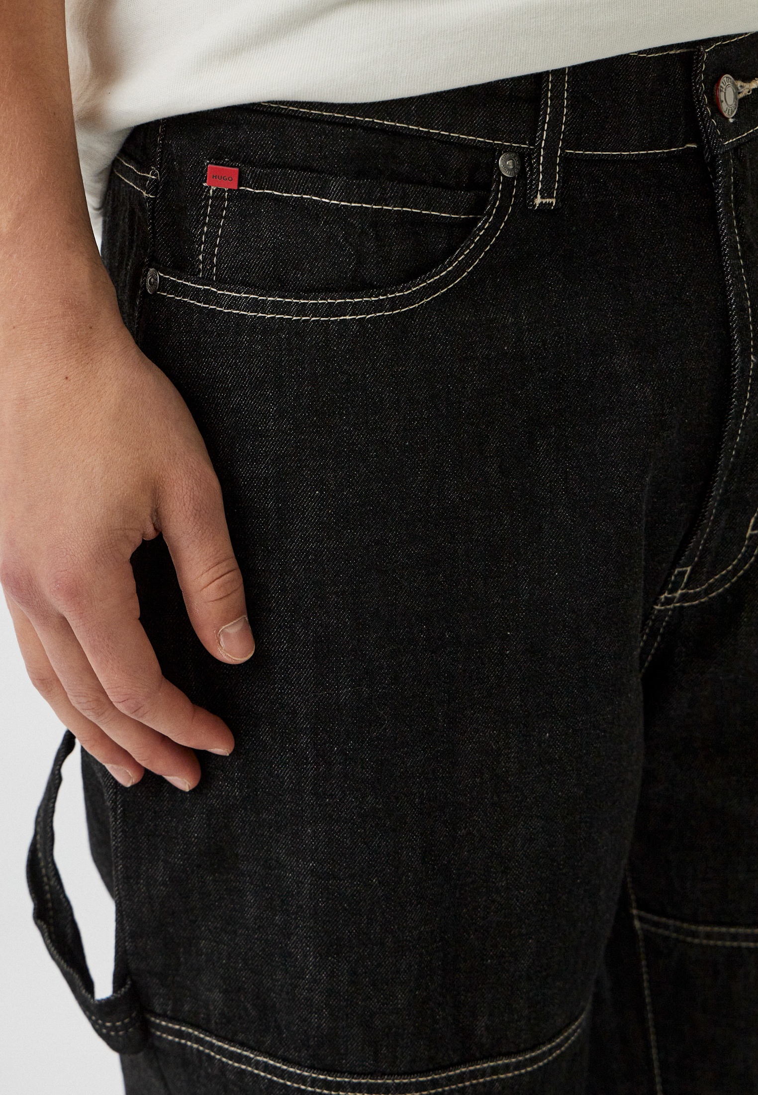 Мужские прямые джинсы Hugo (Хуго) 50500918: изображение 4