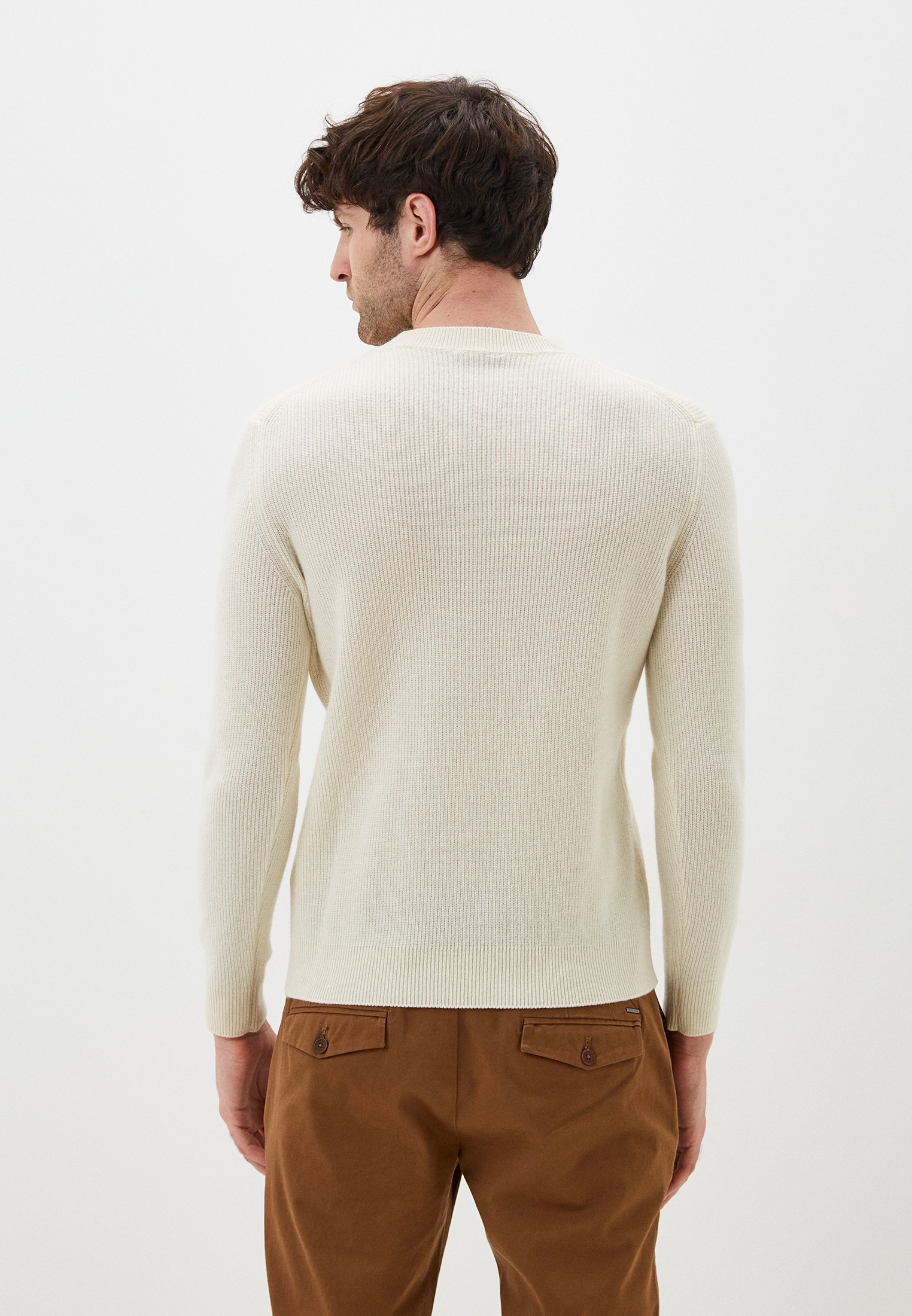 Джемпер мужской Sisley (Сислей) 1044S100X цвет бежевый купить за 4995 руб.