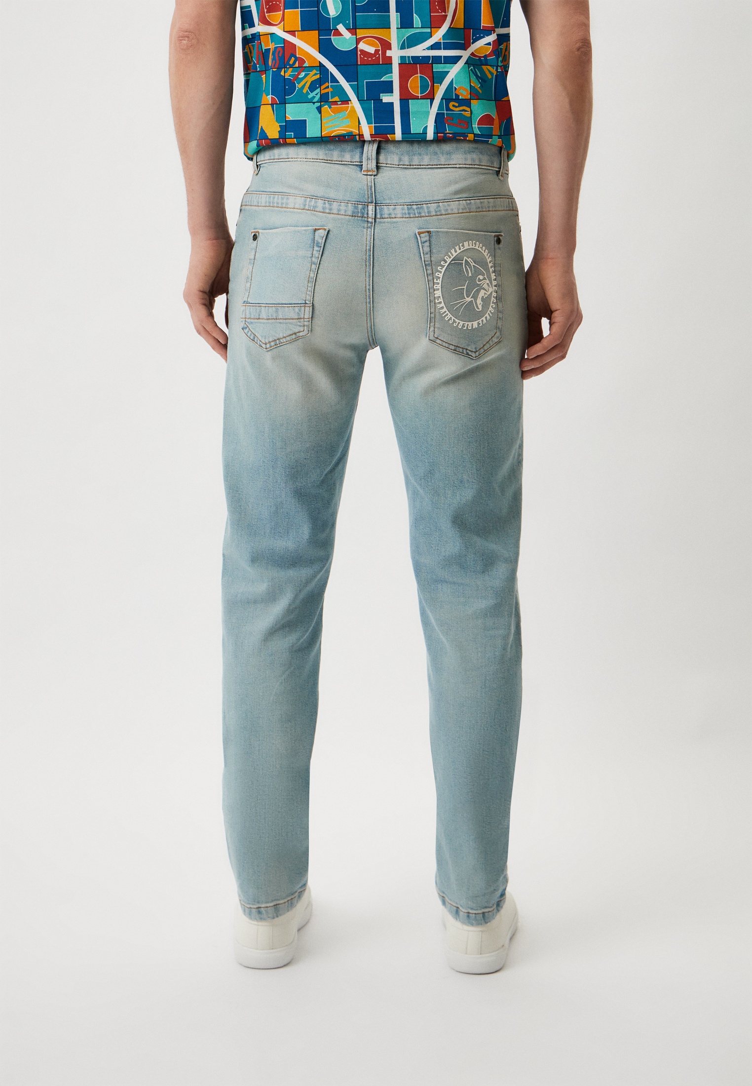 Мужские зауженные джинсы Bikkembergs (Биккембергс) CQ10227S3976: изображение 3