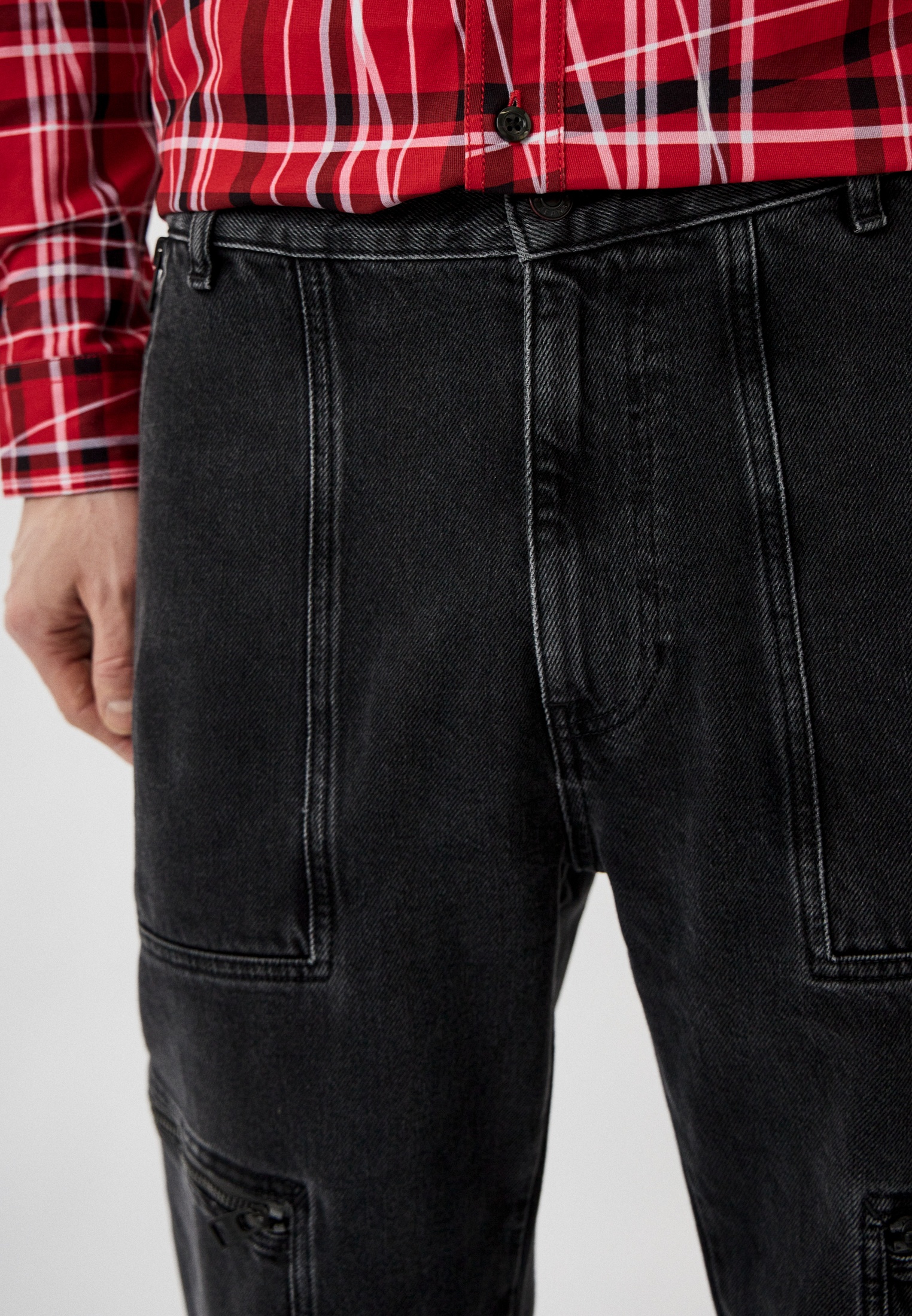 Мужские прямые джинсы Hugo (Хуго) 50507488: изображение 4
