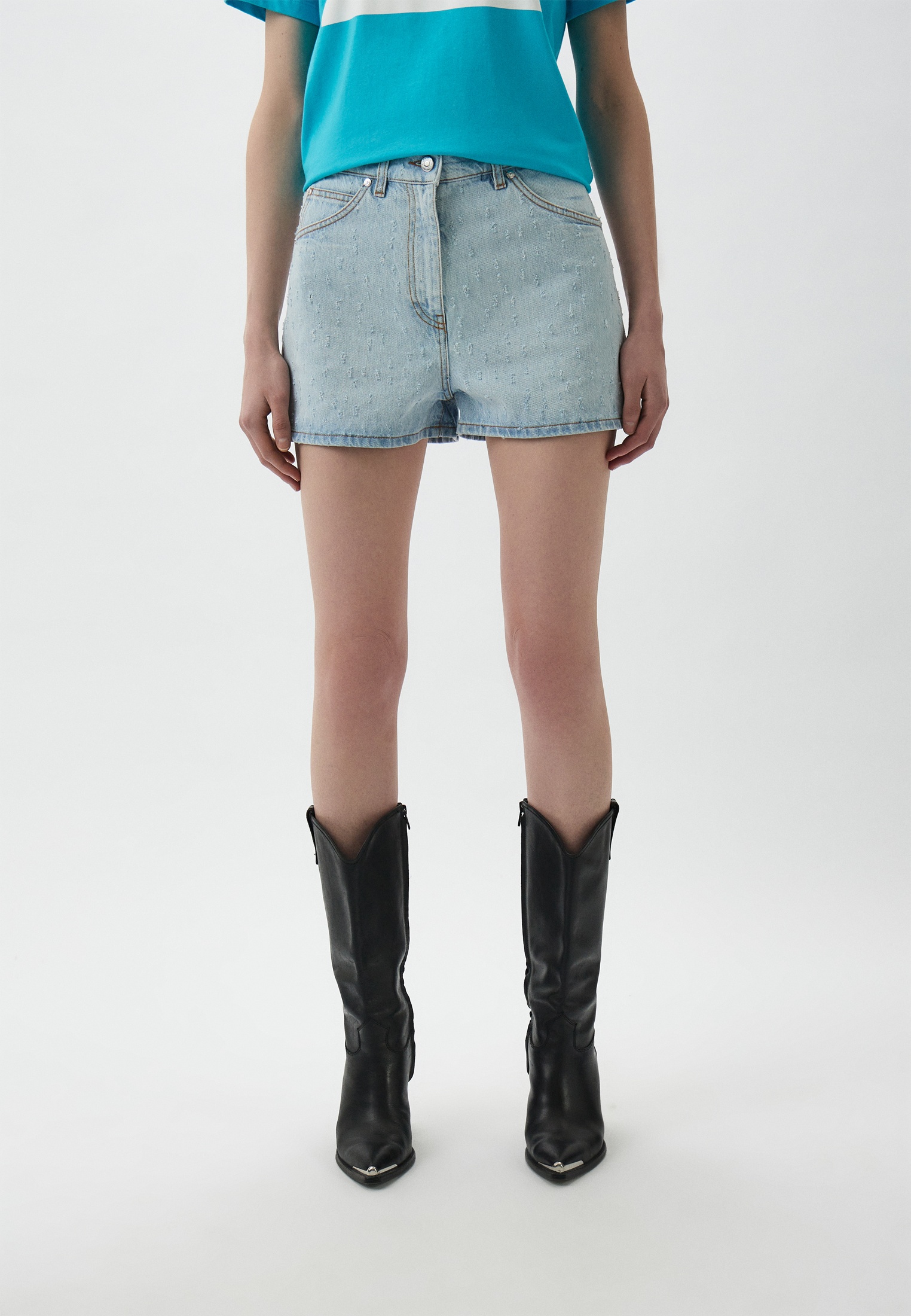 Женские джинсовые шорты MSGM 3641MDB232L 247268 купить за