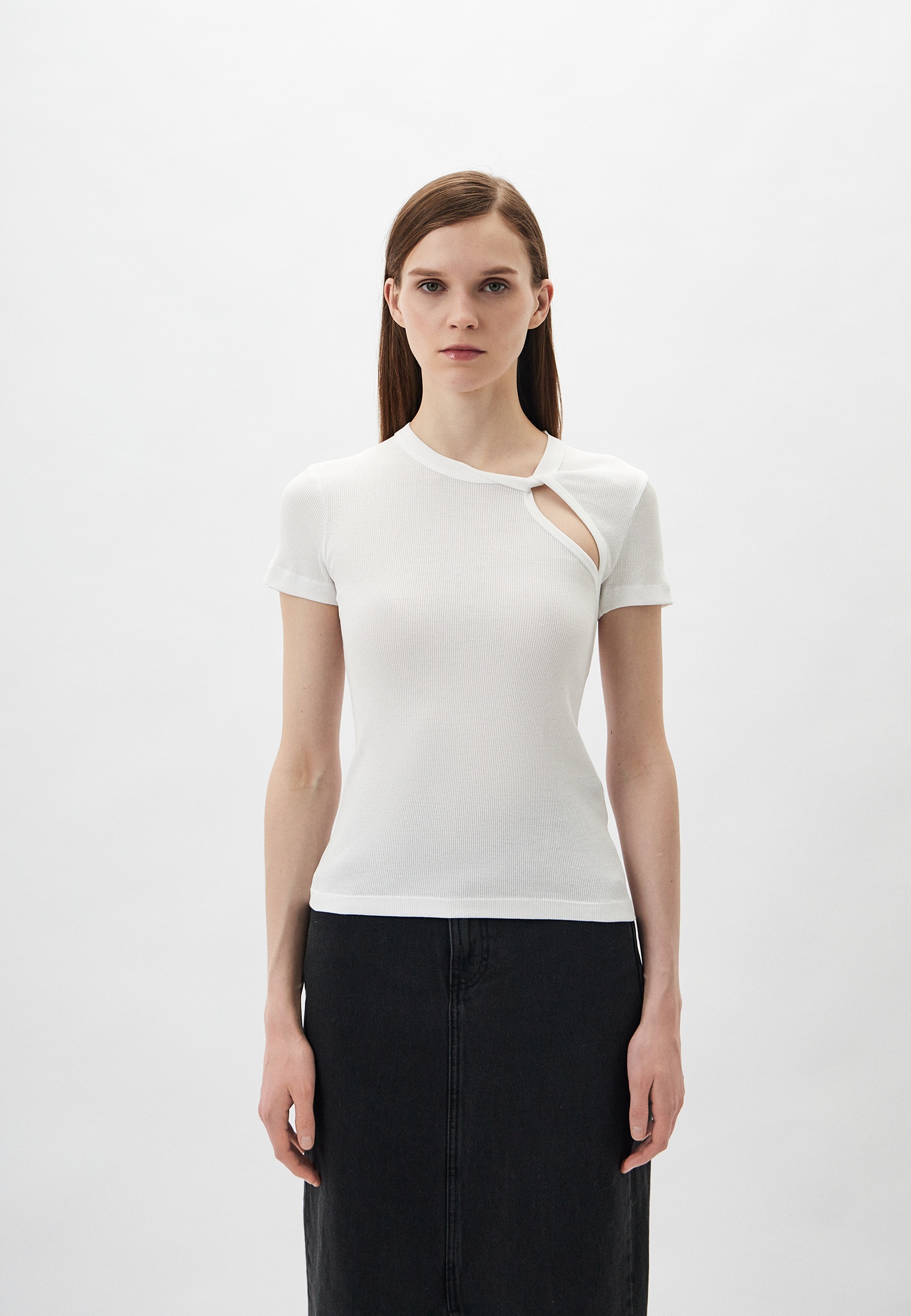 Футболка с коротким рукавом HELMUT LANG N09HW505