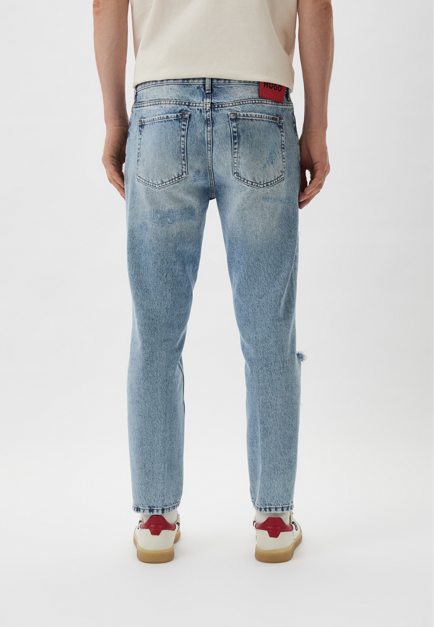Мужские зауженные джинсы Hugo (Хуго) 50507489: изображение 6