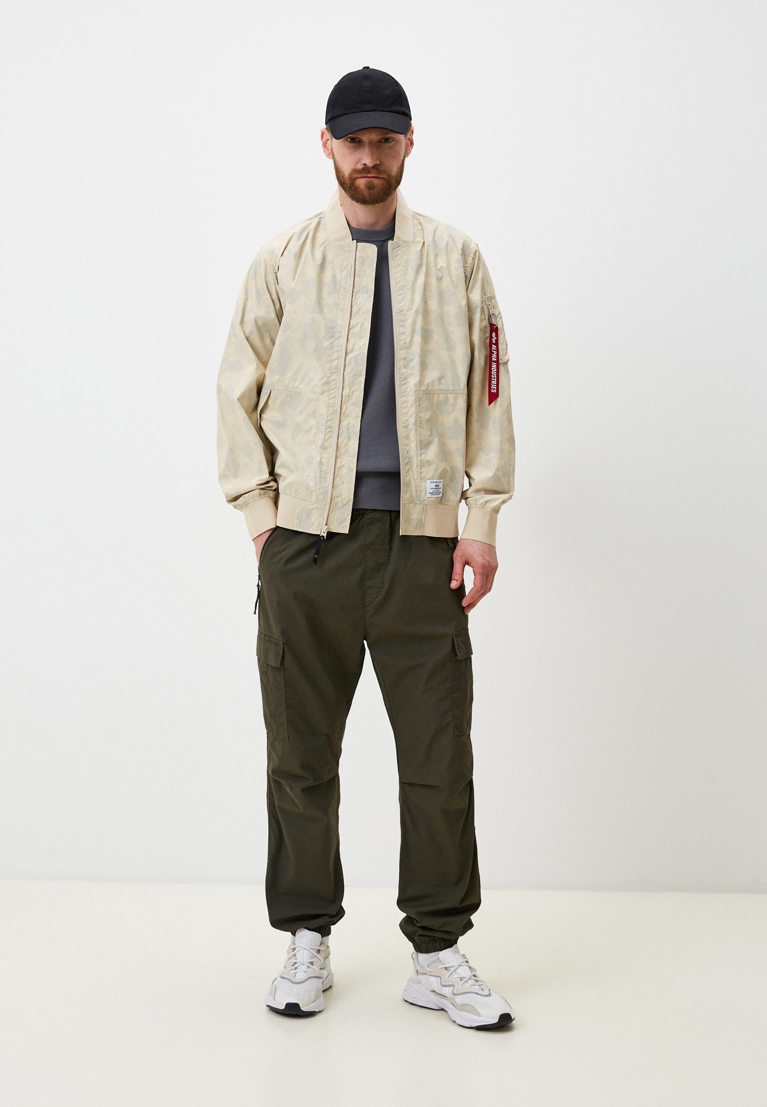Свитер мужской Alpha Industries (Альфа Индастриз) MSS54000C1 цвет серый ...