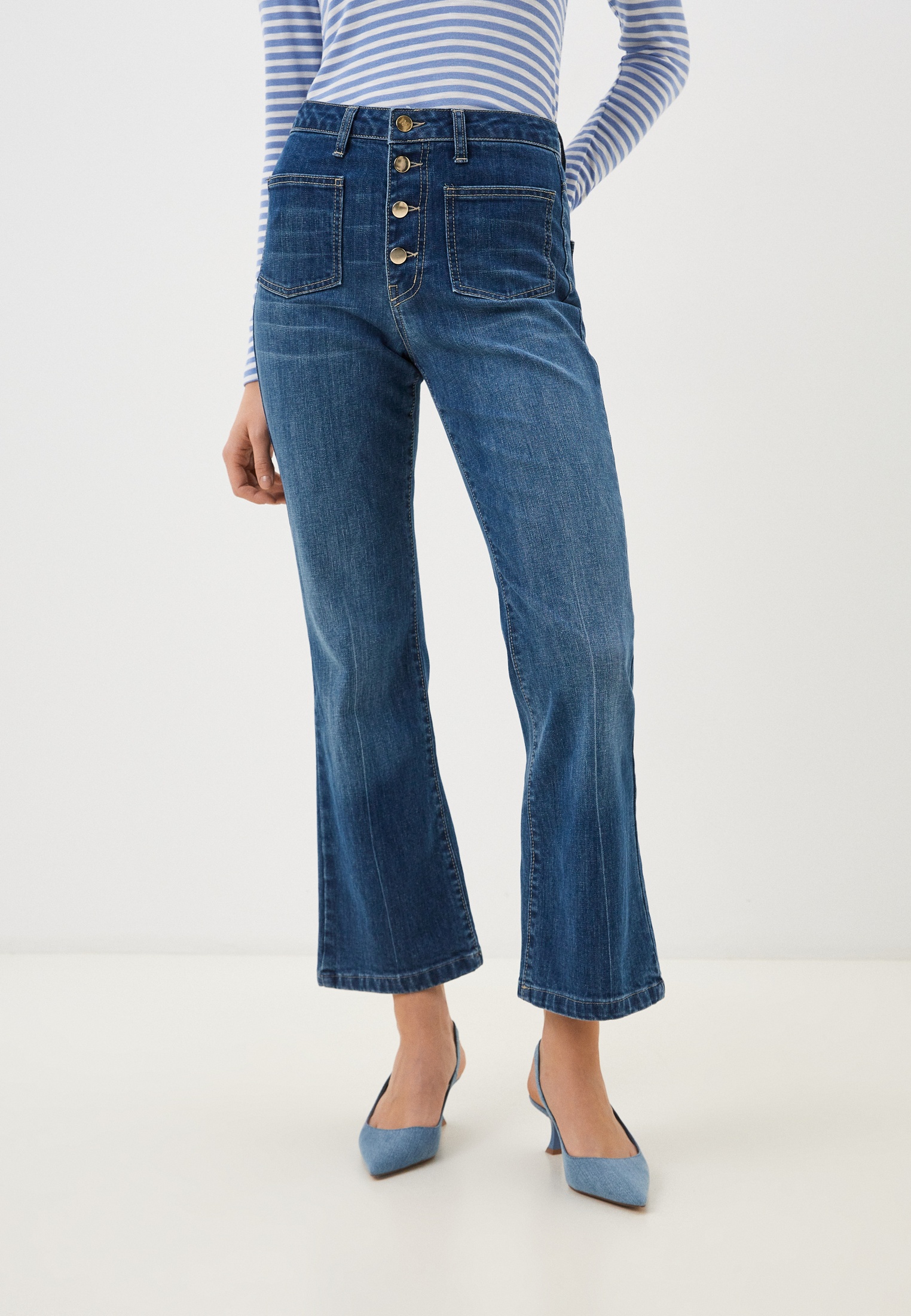 Широкие и расклешенные джинсы Rinascimento CFC0117440003
