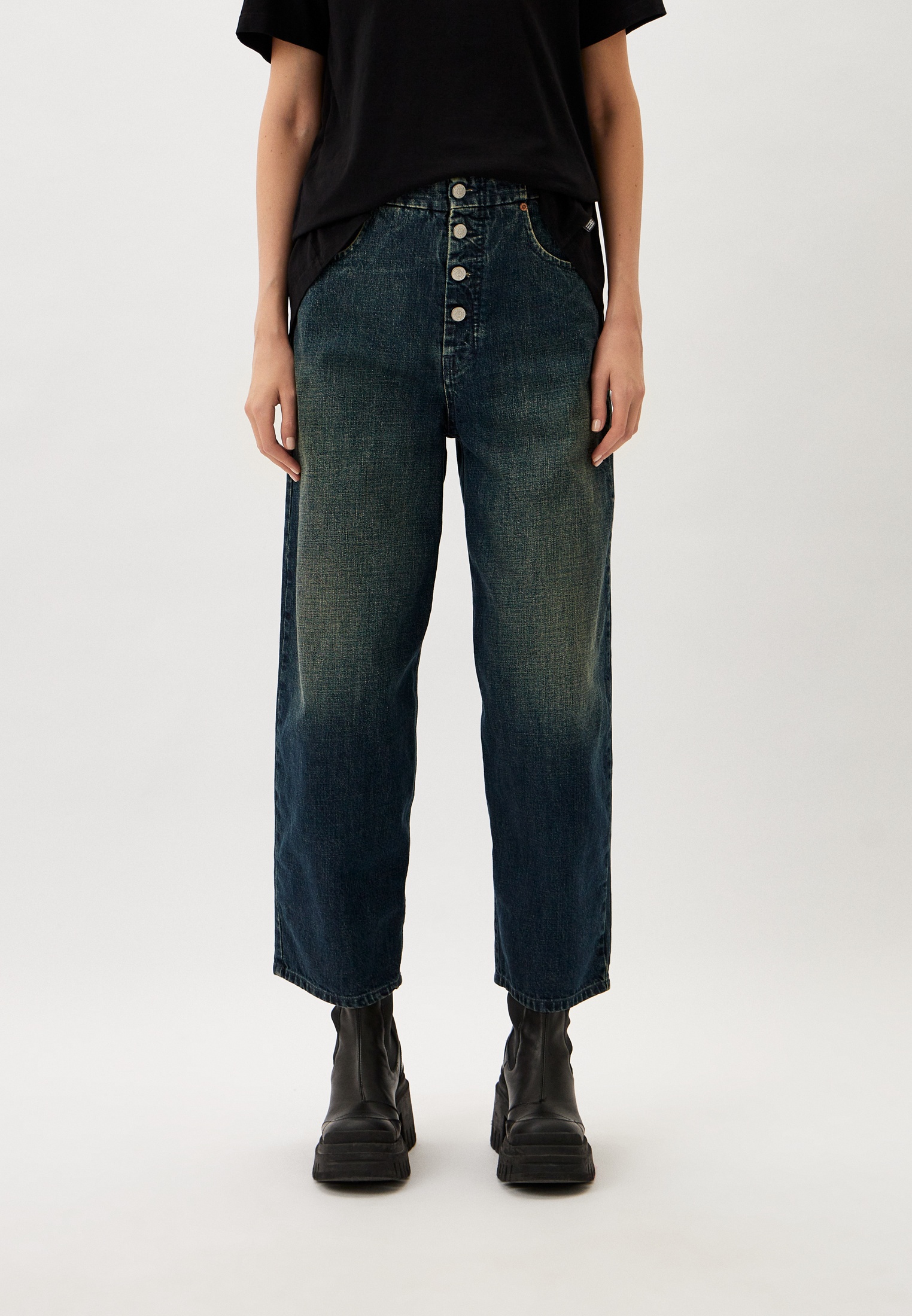 Широкие и расклешенные джинсы MM6 Maison Margiela S52LA0226S30888