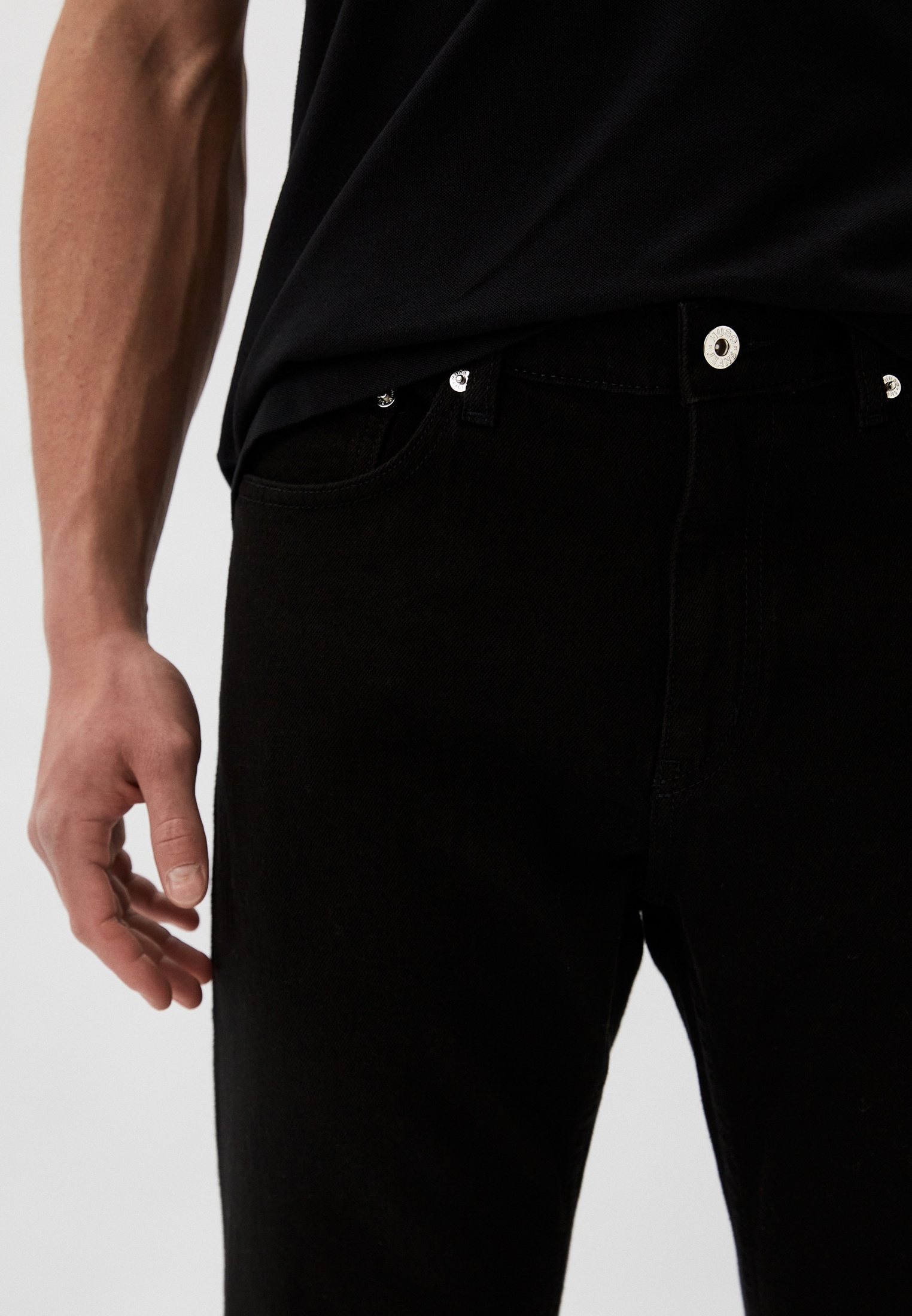 Мужские зауженные джинсы Hugo (Хуго) 50511483: изображение 8