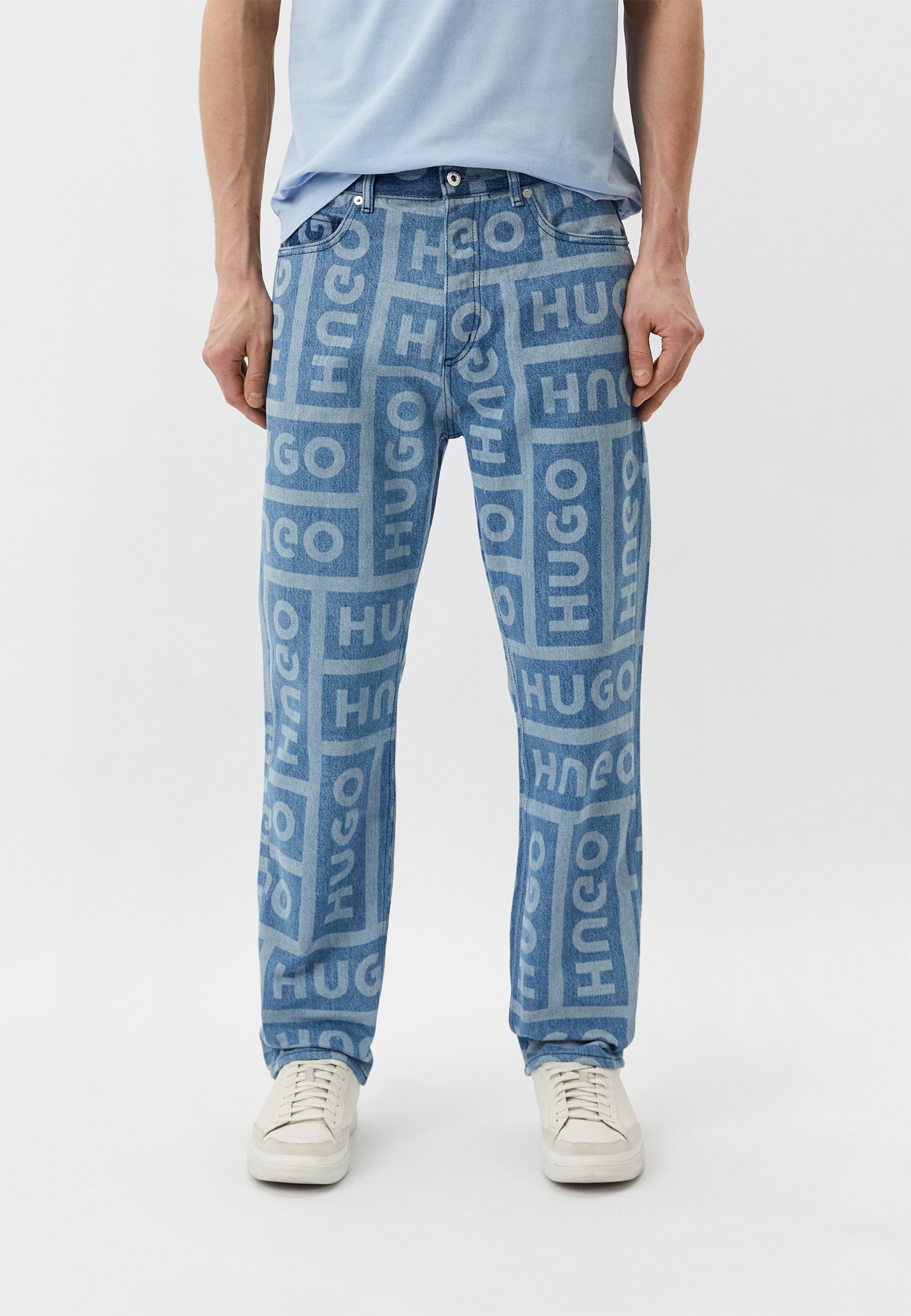 Мужские прямые джинсы Hugo (Хуго) 50513605: изображение 1