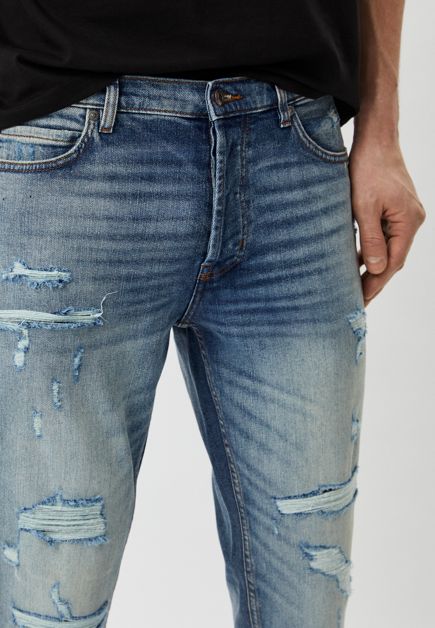 Мужские зауженные джинсы Hugo (Хуго) 50515303: изображение 4