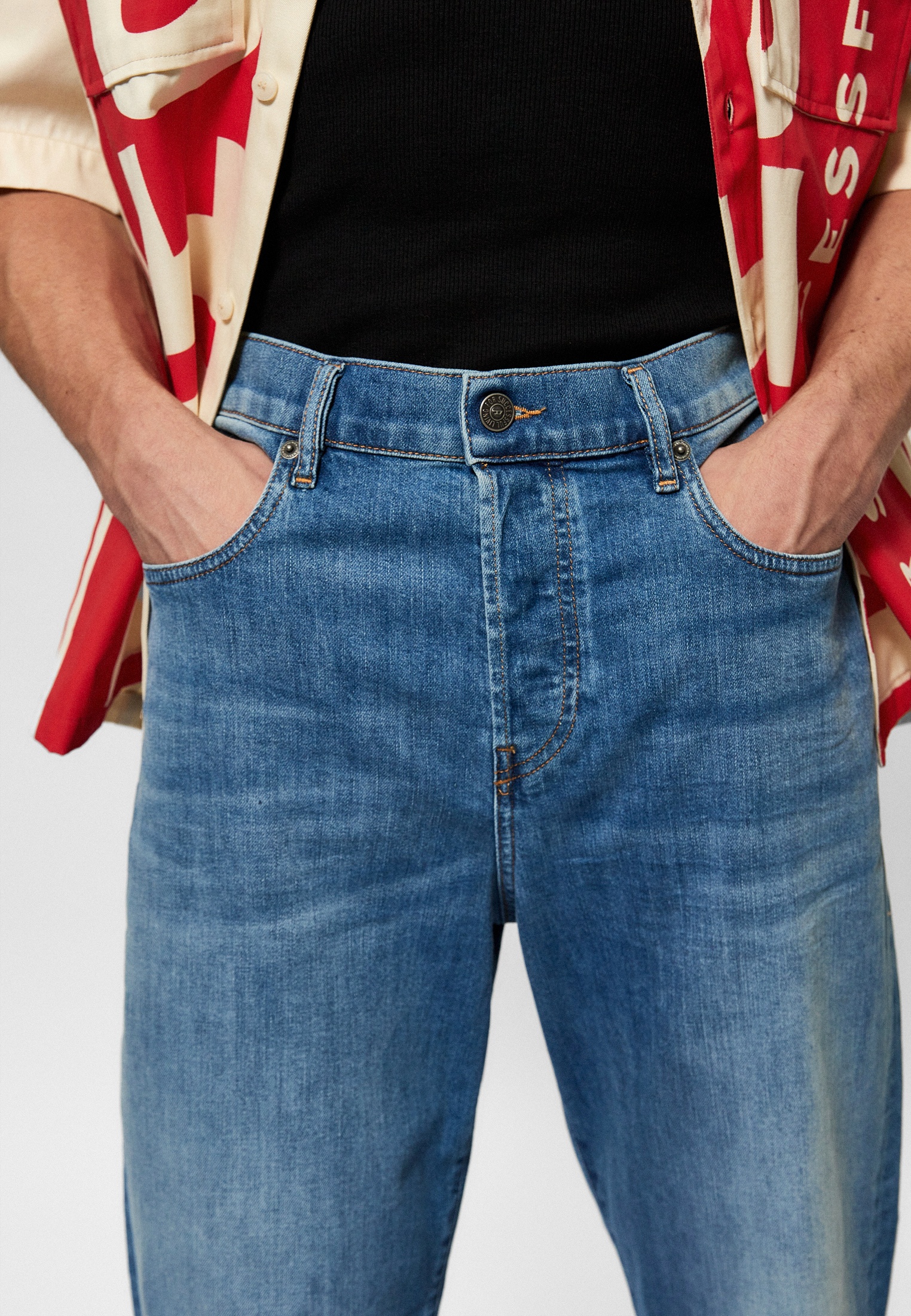 Мужские прямые джинсы Diesel (Дизель) A051570EHAJ: изображение 4