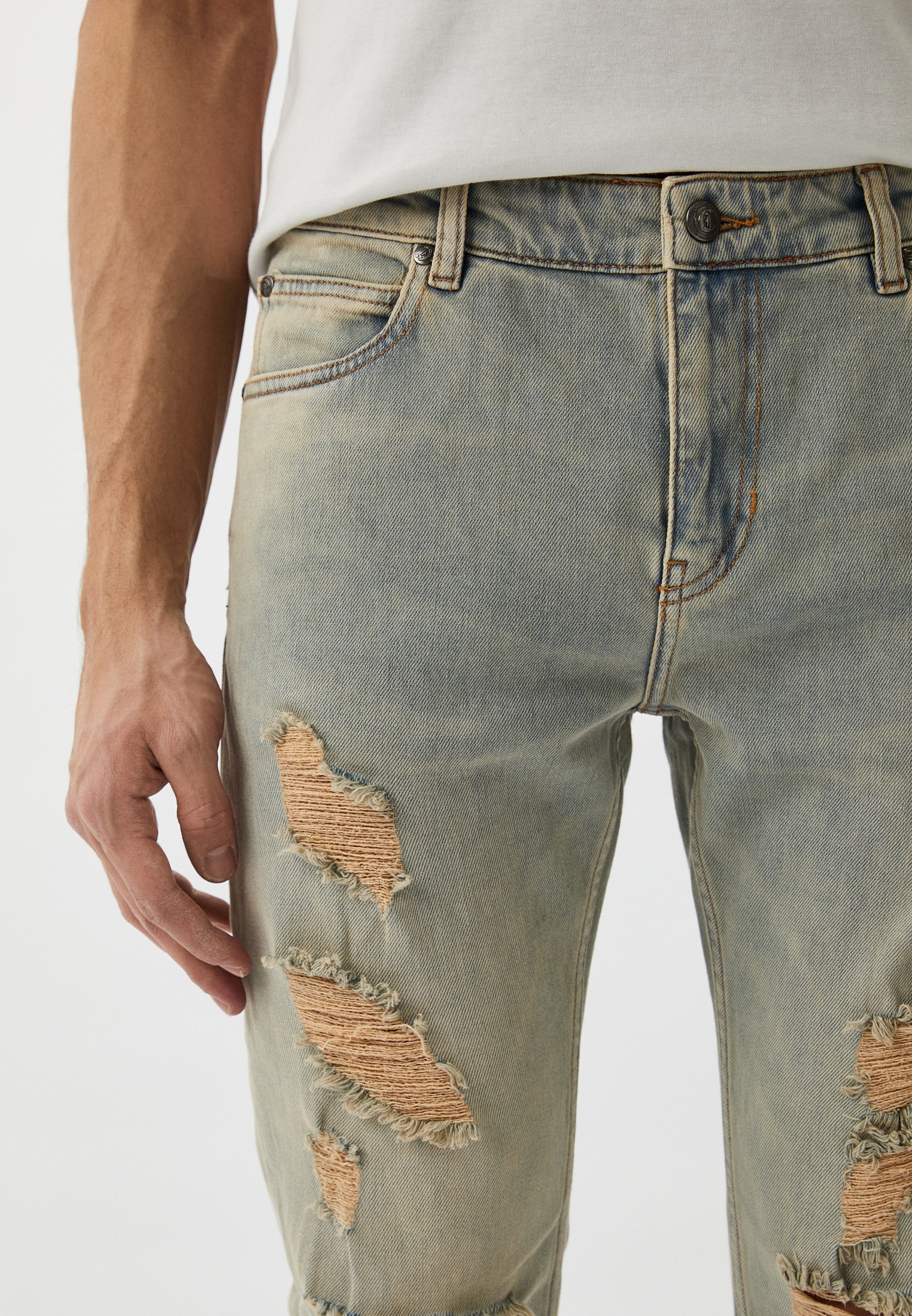 Мужские зауженные джинсы Just Cavalli (Джаст Кавалли) 76OAB5J0CDW93904: изображение 4