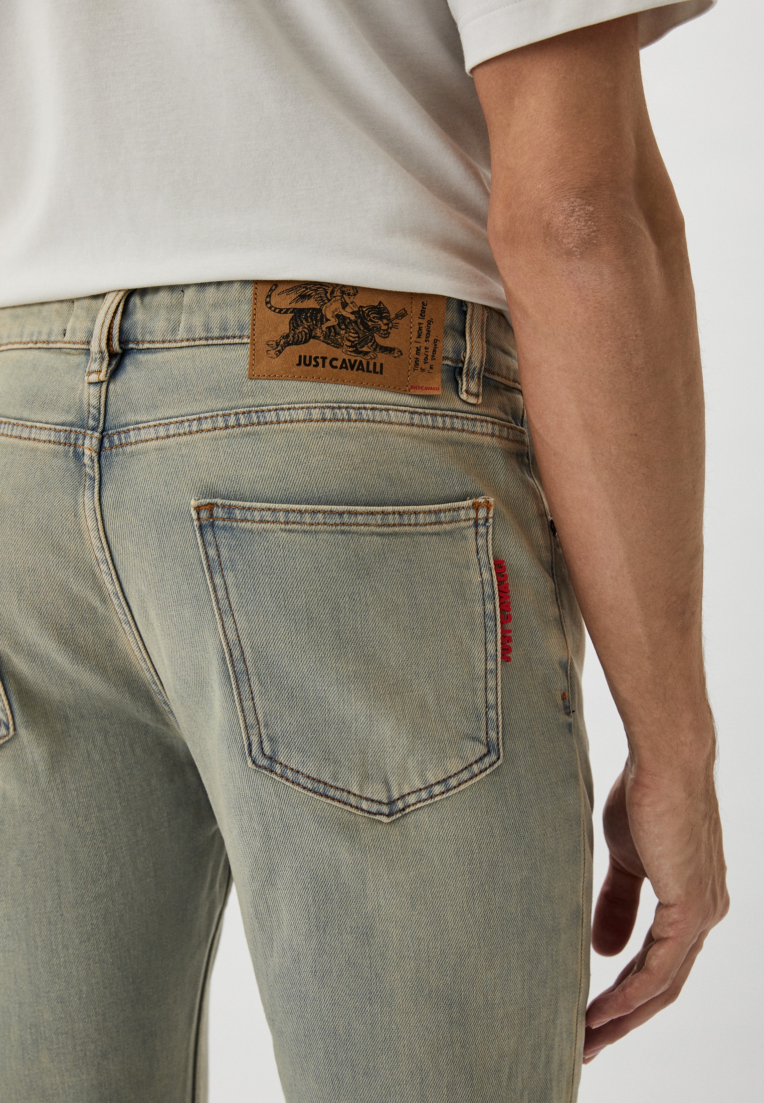 Мужские зауженные джинсы Just Cavalli (Джаст Кавалли) 76OAB5J0CDW93904: изображение 5