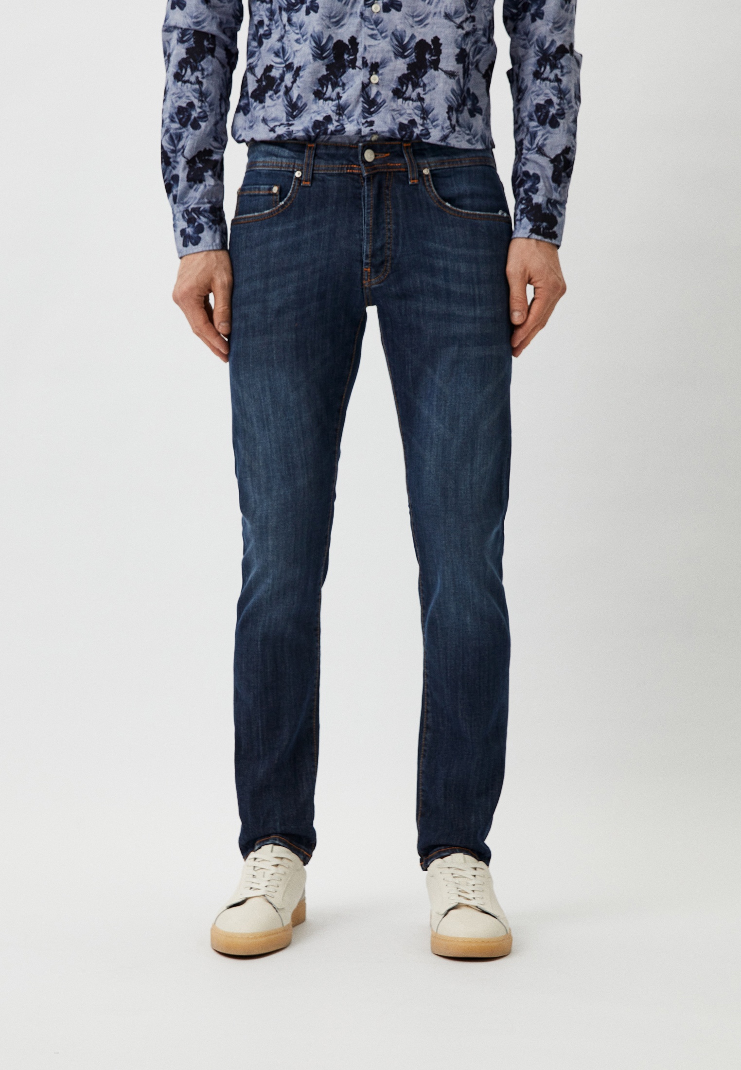 Мужские прямые джинсы Liu Jo Uomo (Лиу Джо Уомо) M124P304FRANKDKBLUE: изображение 1