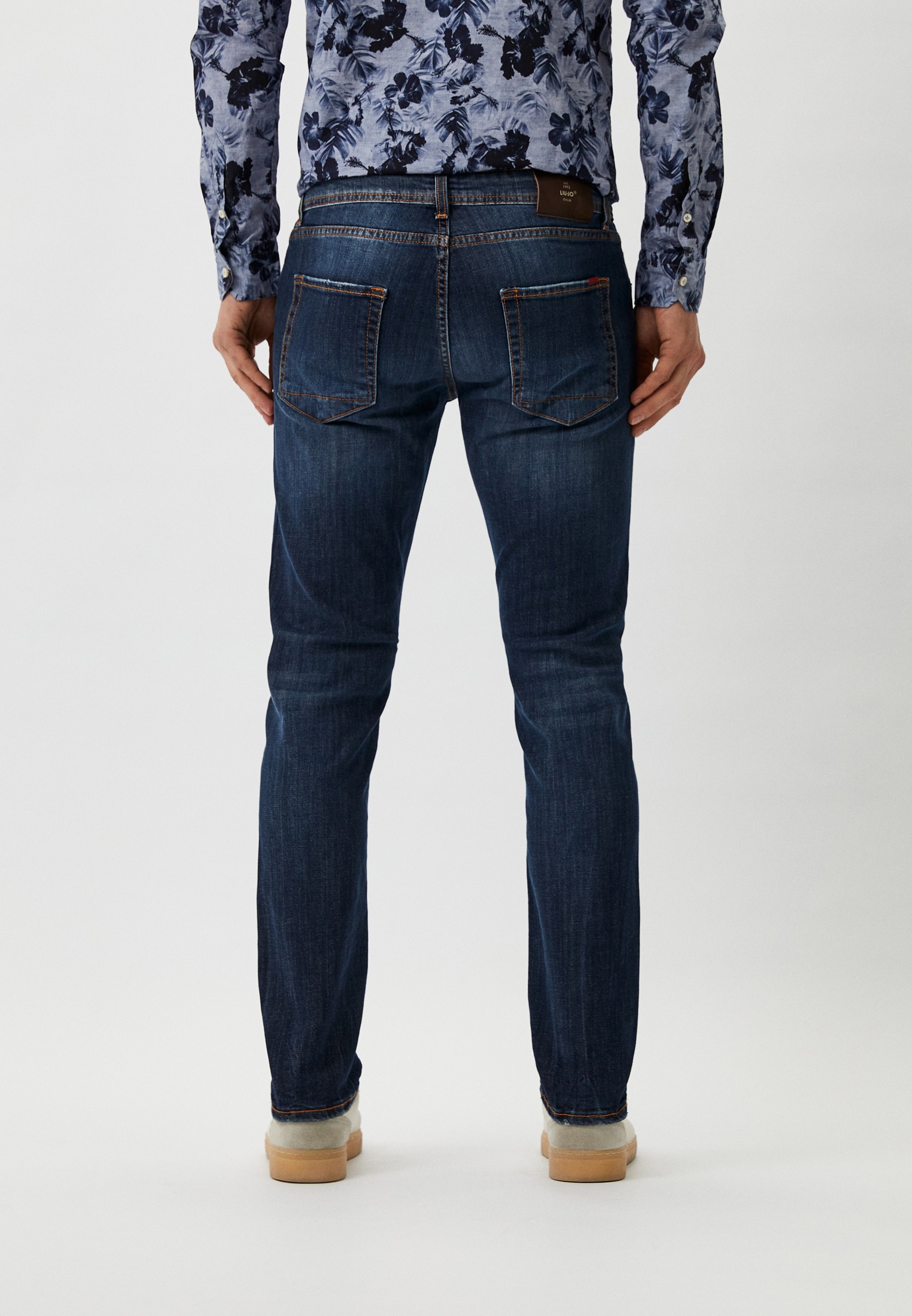 Мужские прямые джинсы Liu Jo Uomo (Лиу Джо Уомо) M124P304FRANKDKBLUE: изображение 3