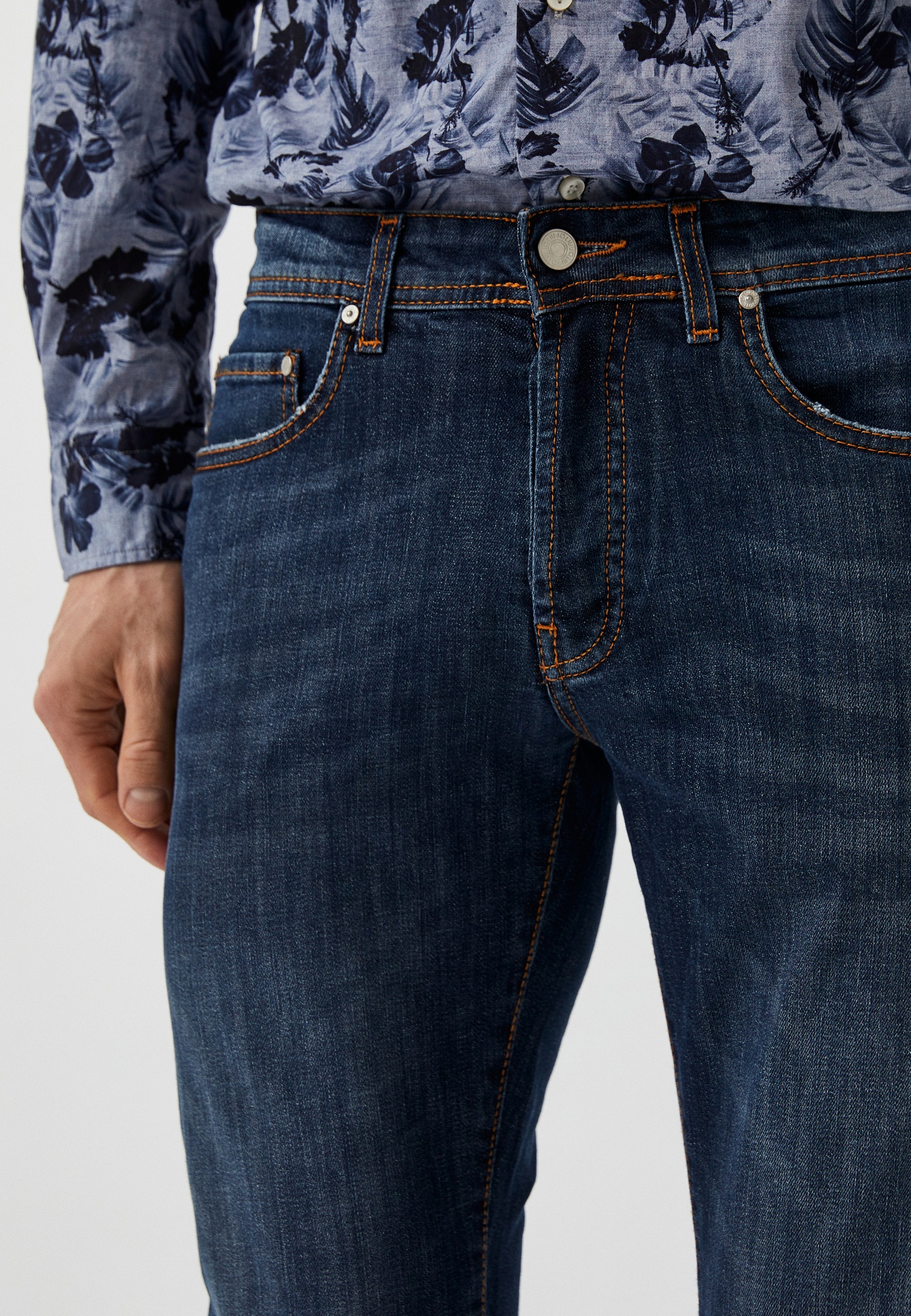Мужские прямые джинсы Liu Jo Uomo (Лиу Джо Уомо) M124P304FRANKDKBLUE: изображение 4