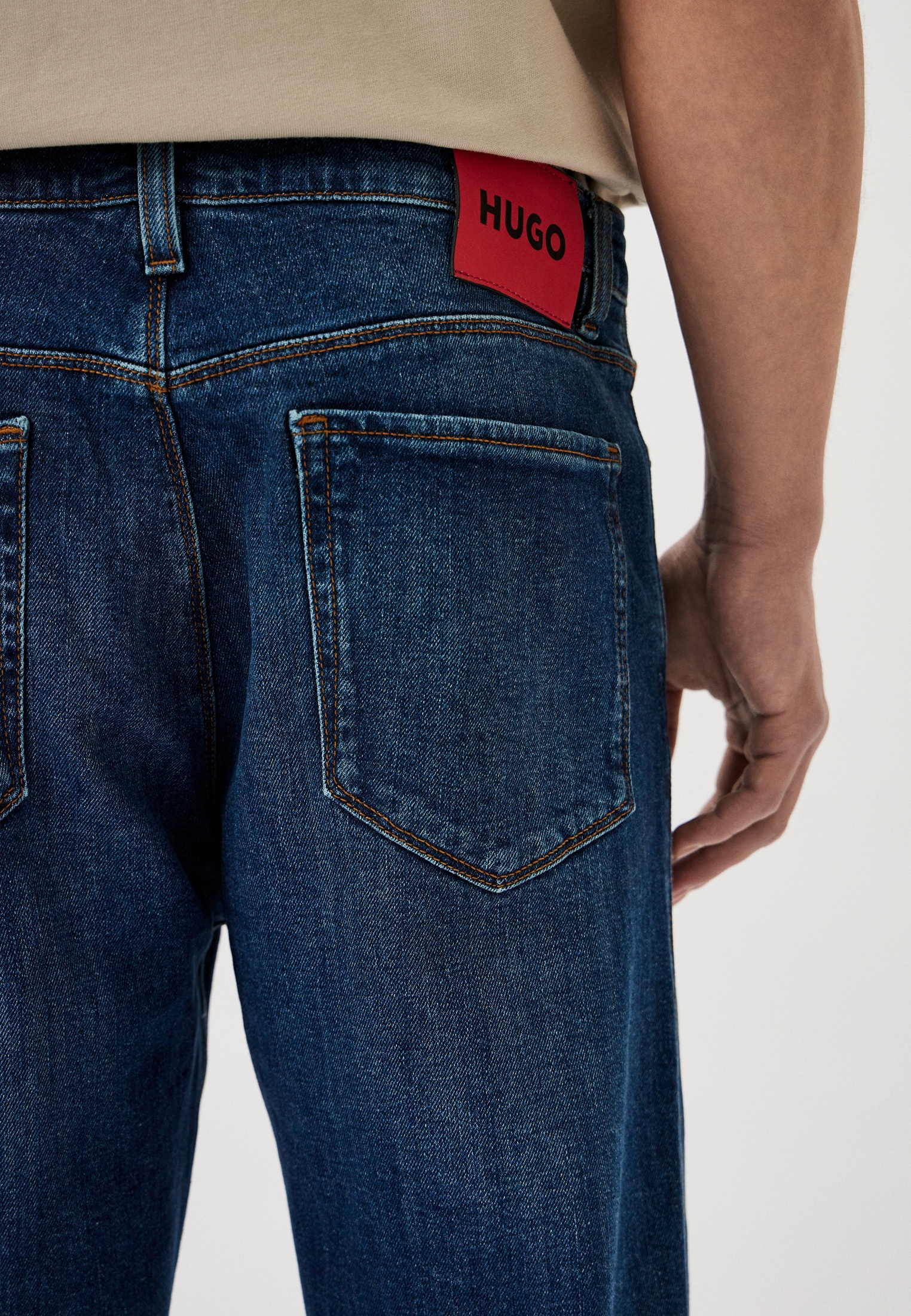 Мужские зауженные джинсы Hugo (Хуго) 50511330: изображение 4