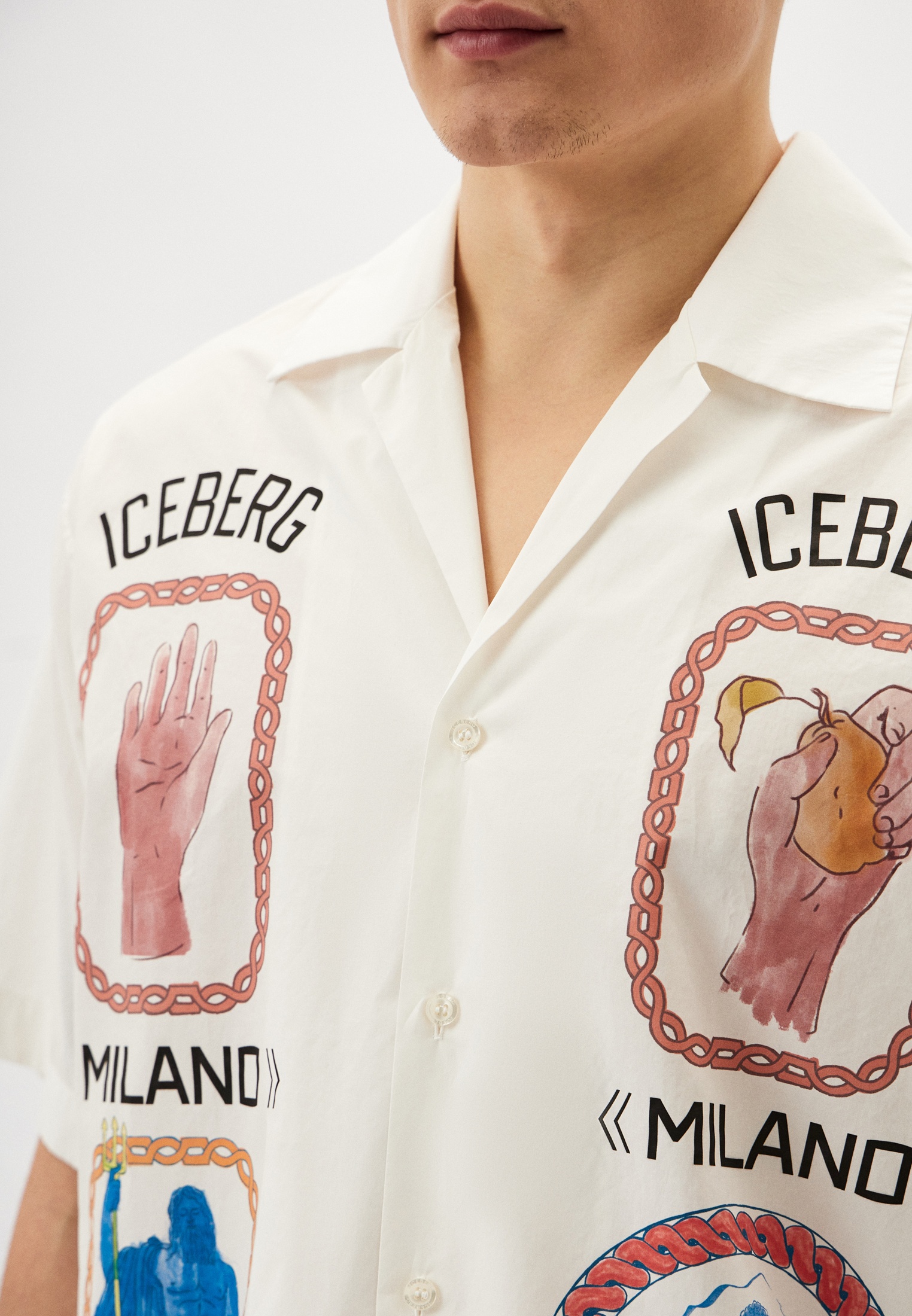 Рубашка с коротким рукавом Iceberg (Айсберг) I1PG1500127: изображение 4