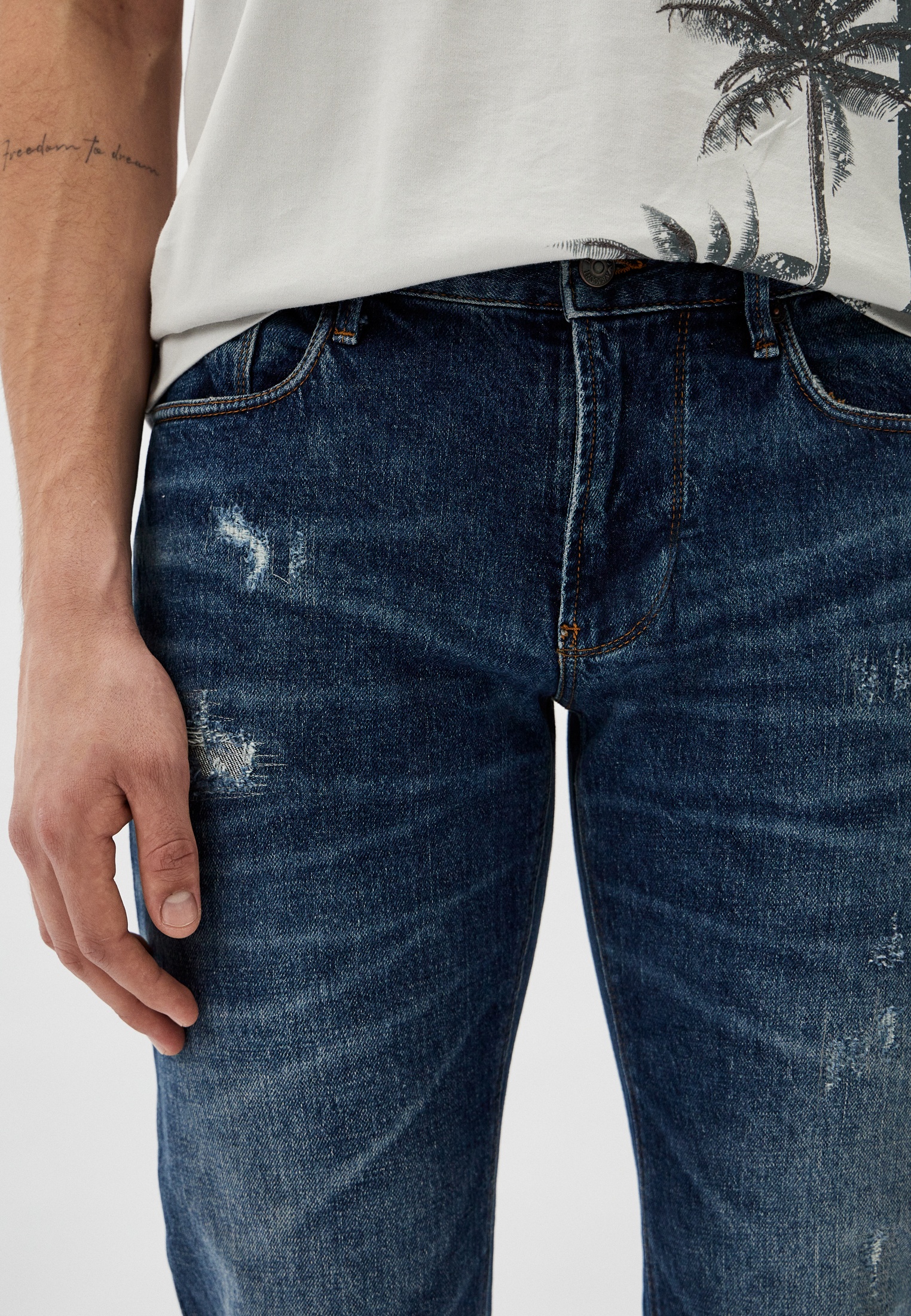 Мужские прямые джинсы Emporio Armani (Эмпорио Армани) 3D1J06 1D06Z: изображение 8