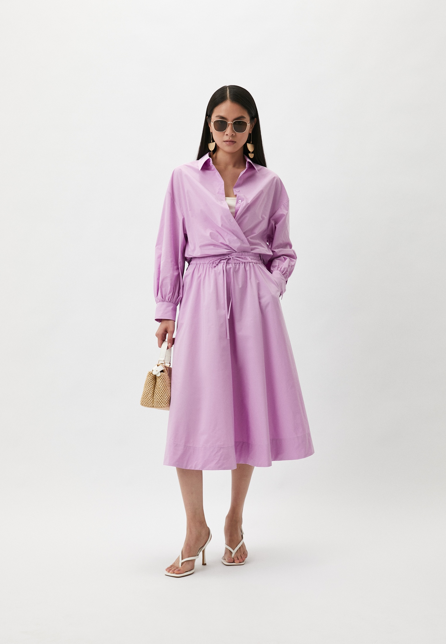 Широкая юбка женская Essentiel Antwerp Fuchsia купить за 11234 руб.
