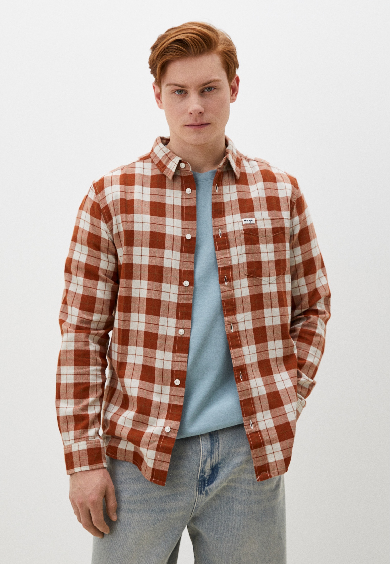 Рубашка с длинным рукавом мужской Wrangler (Вранглер) 112341114 купить ...