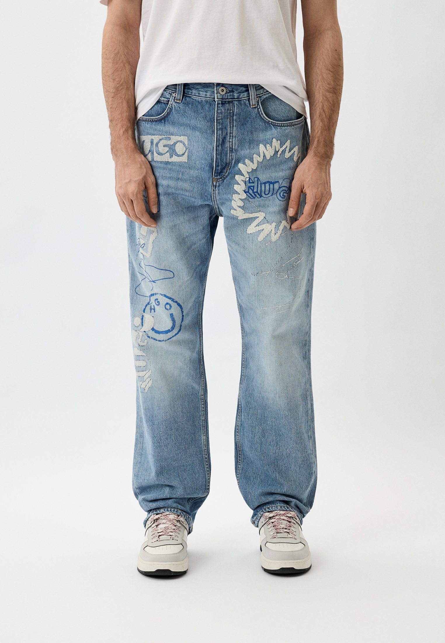 Мужские зауженные джинсы Hugo (Хуго) 50529179