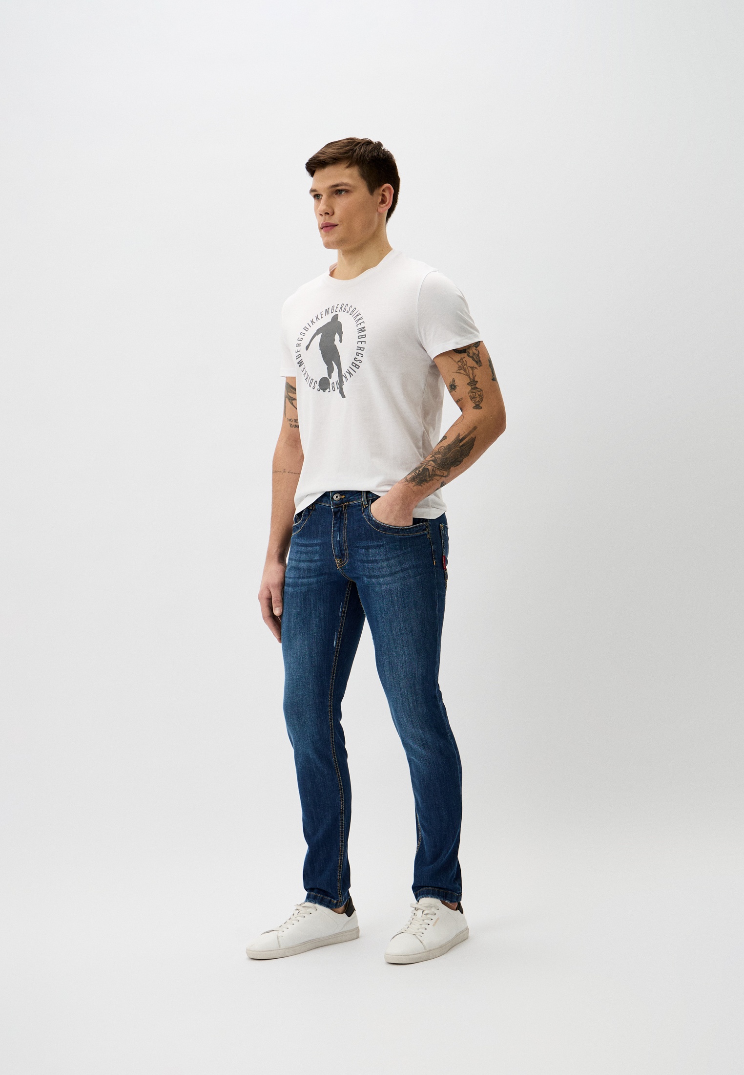 Мужские прямые джинсы Bikkembergs (Биккембергс) PBMD0004: изображение 6