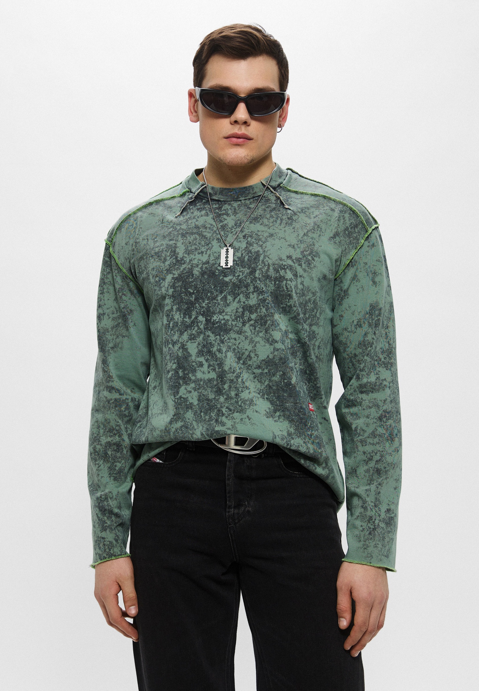 Футболка с длинным рукавом Diesel (Дизель) Лонгслив Diesel