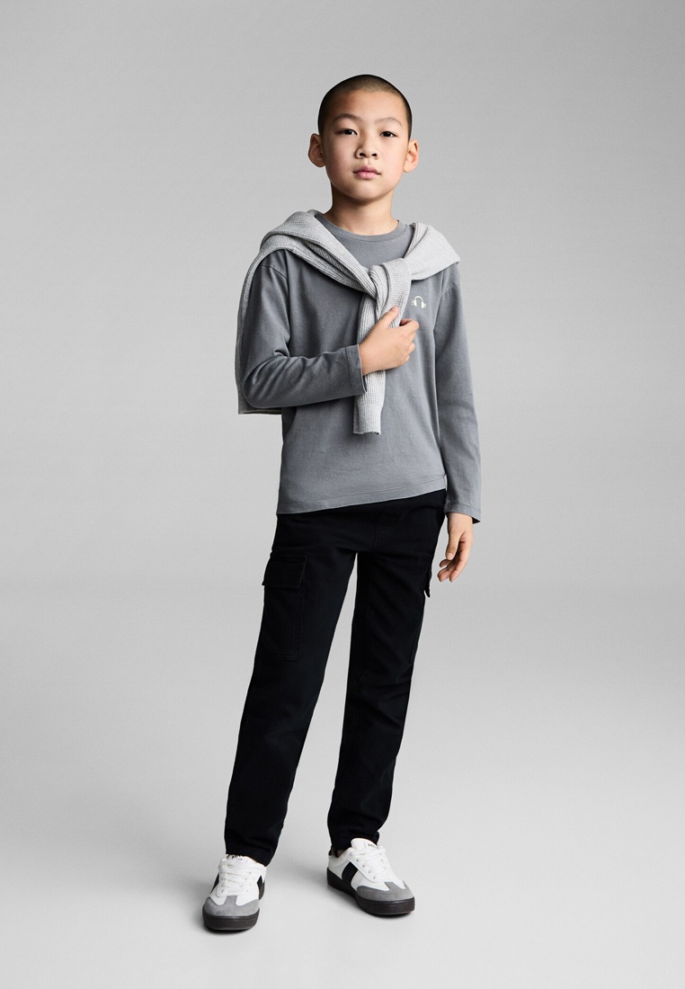 Футболка с длинным рукавом Mango Kids (Манго Кидс) Лонгслив Mango Kids