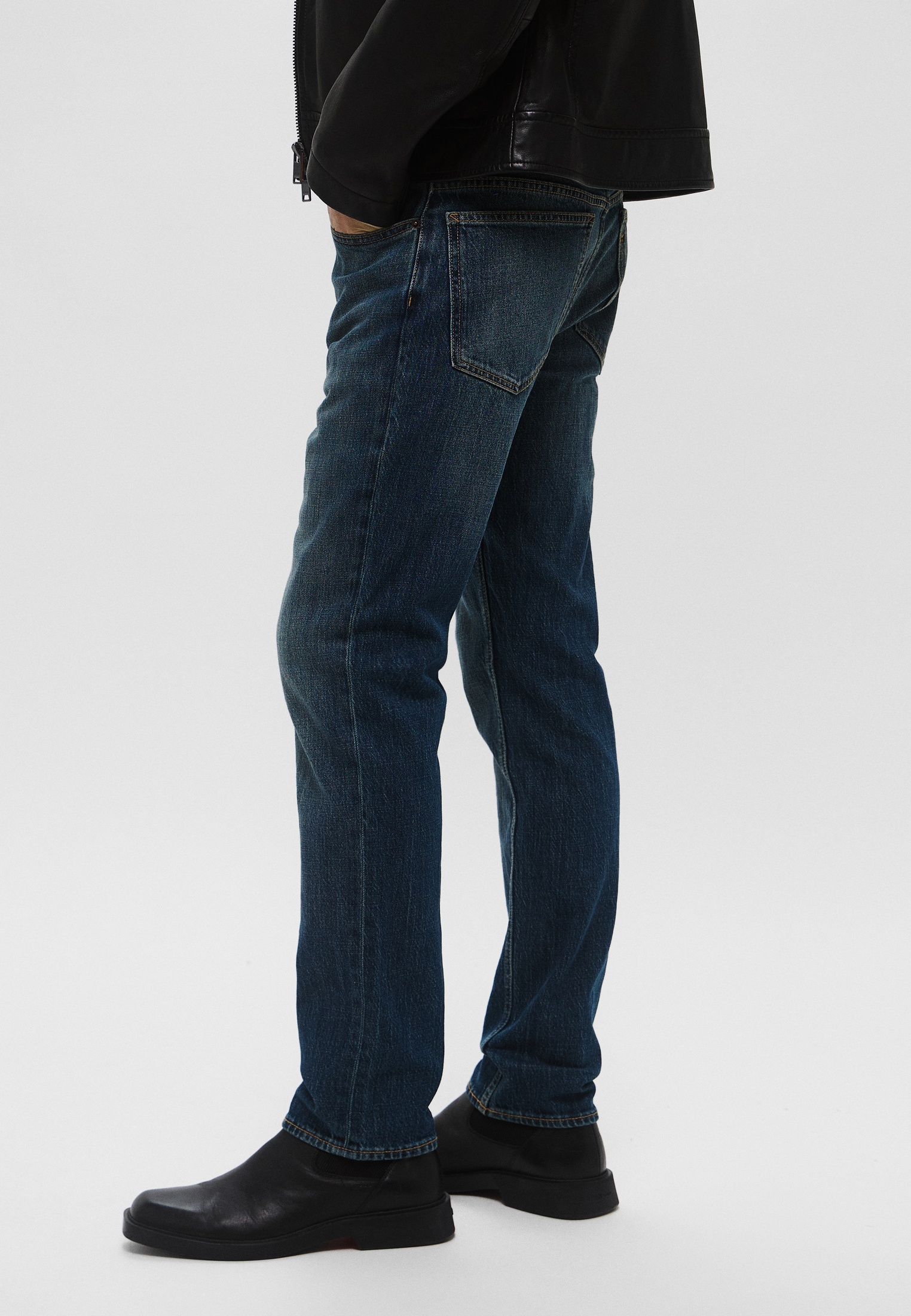 Мужские зауженные джинсы Hugo (Хуго) 50529133: изображение 4