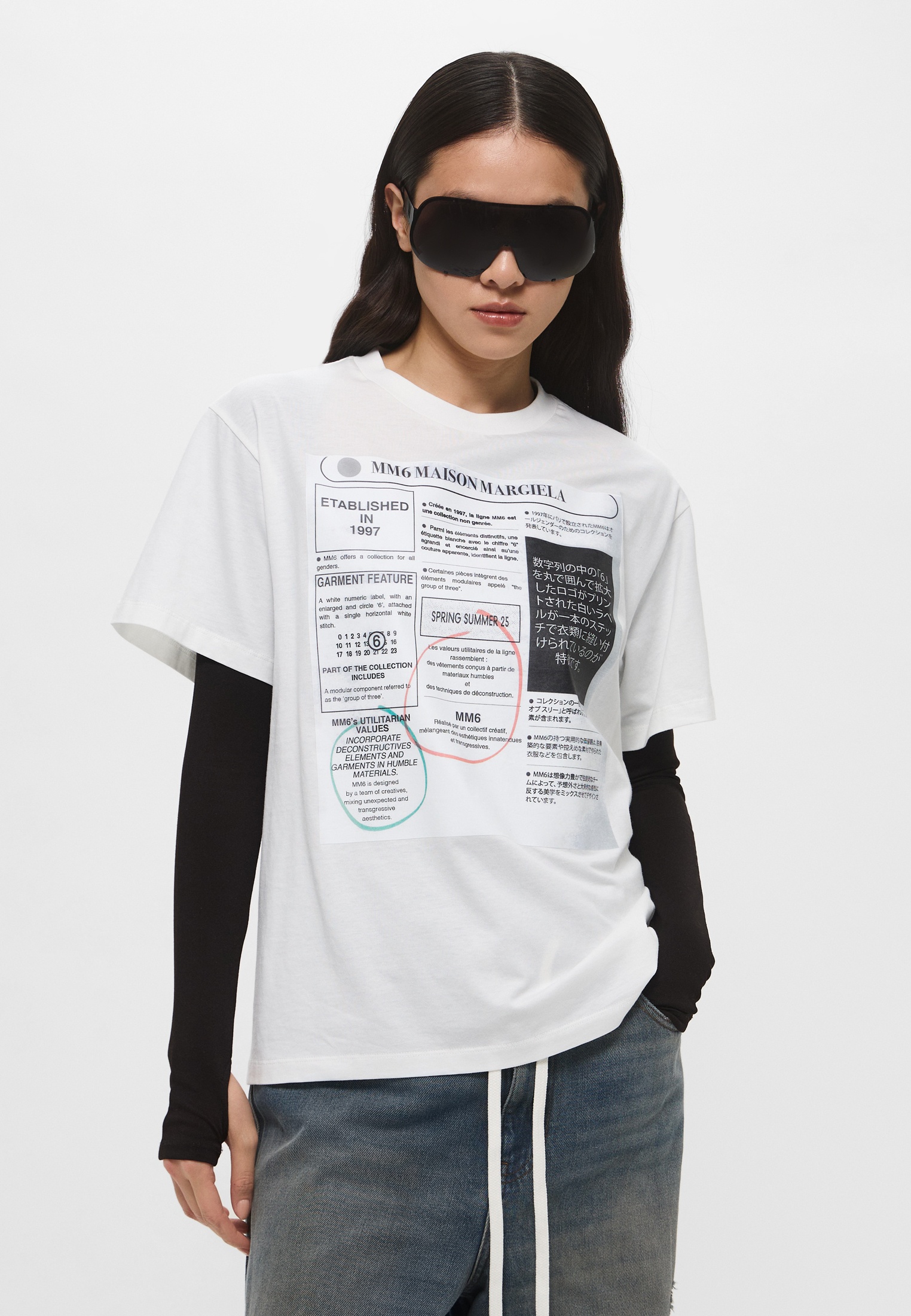 Футболка с коротким рукавом MM6 Maison Margiela Футболка MM6 Maison Margiela