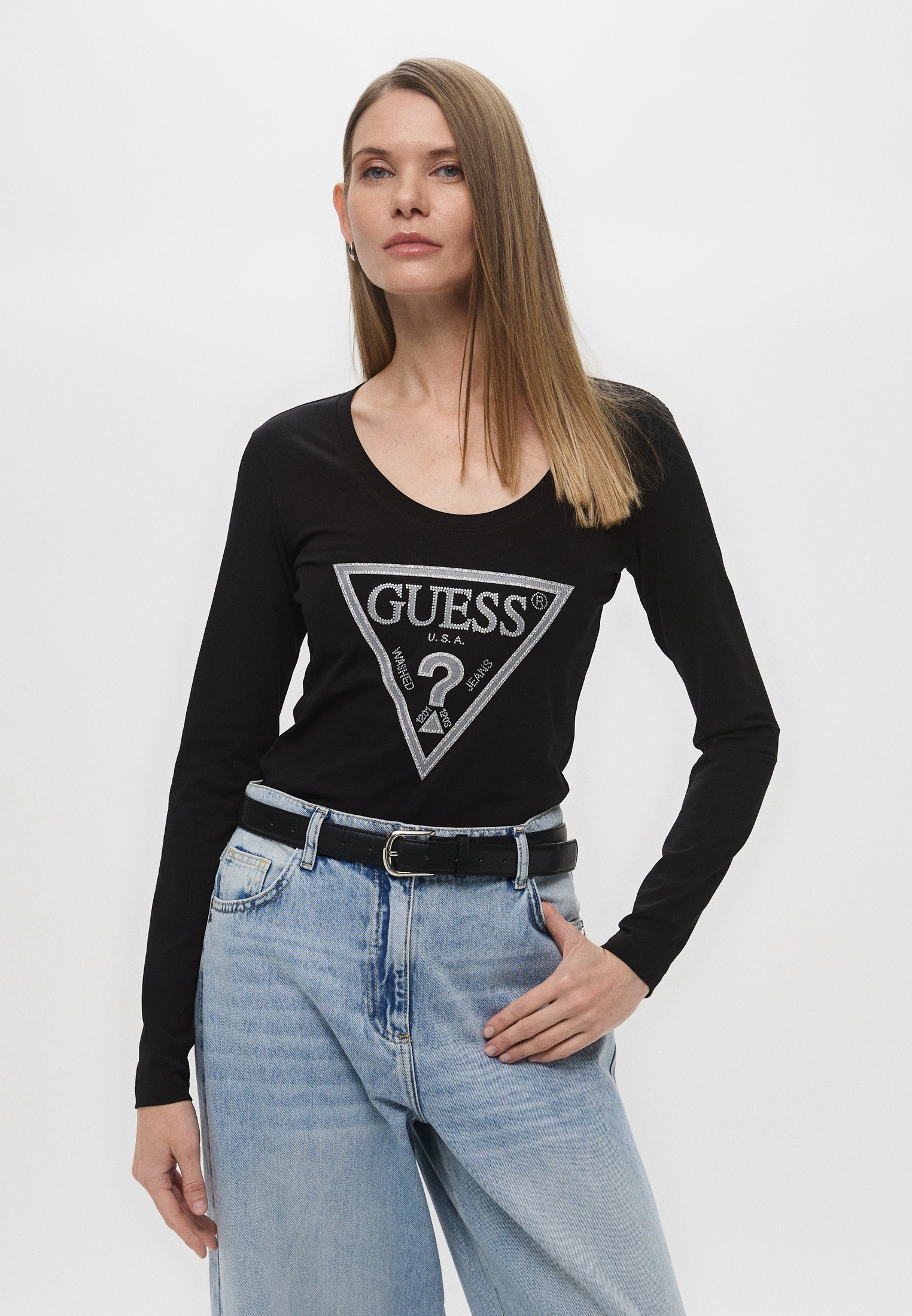 Футболка с длинным рукавом Guess (Гесс) Лонгслив Guess