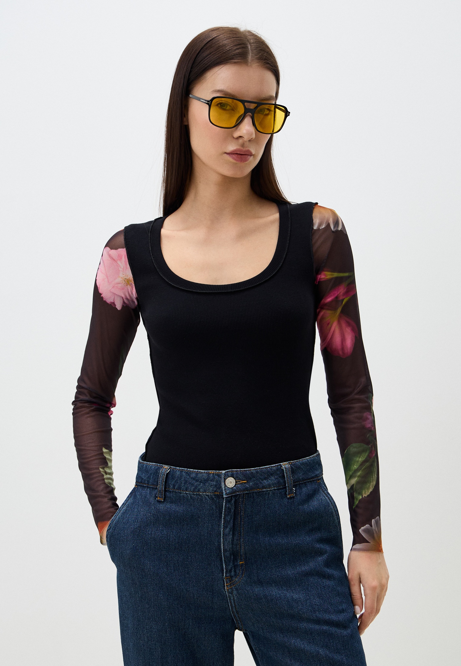 Футболка с длинным рукавом Desigual (Дезигуаль) Лонгслив Desigual