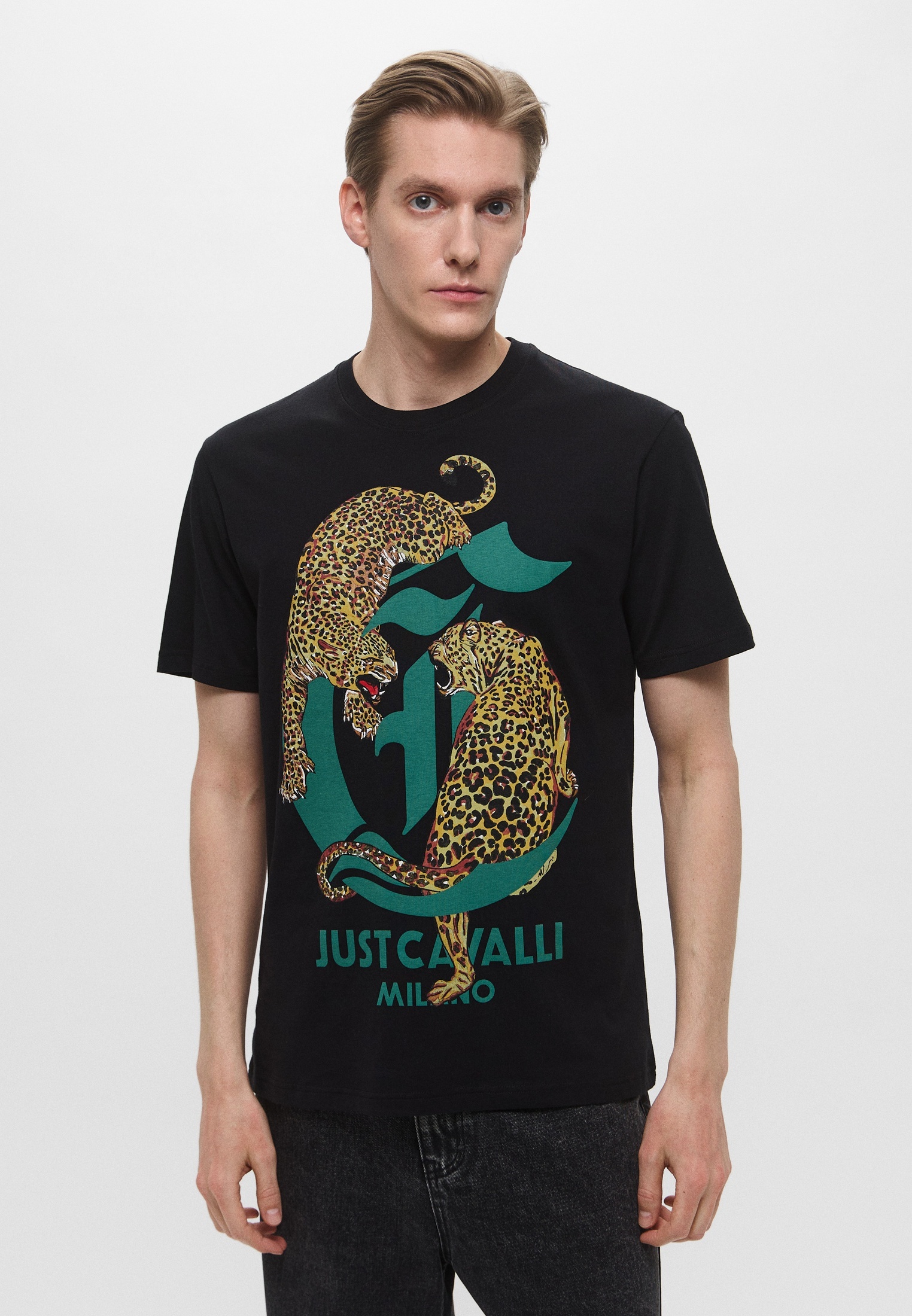 Мужская футболка Just Cavalli (Джаст Кавалли) 78OAHA09CJW71