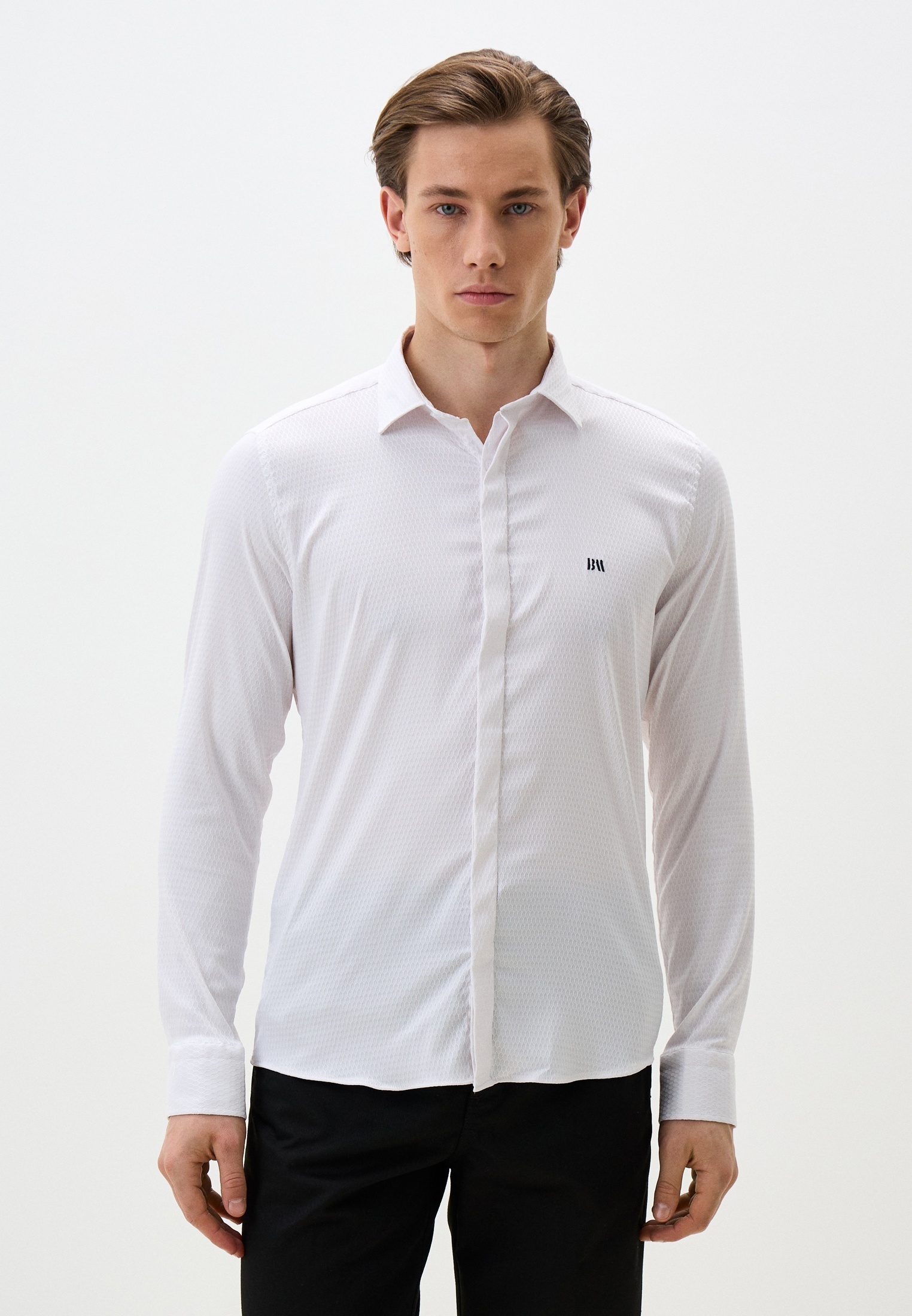 Рубашка с длинным рукавом Basics & More BA_2501White