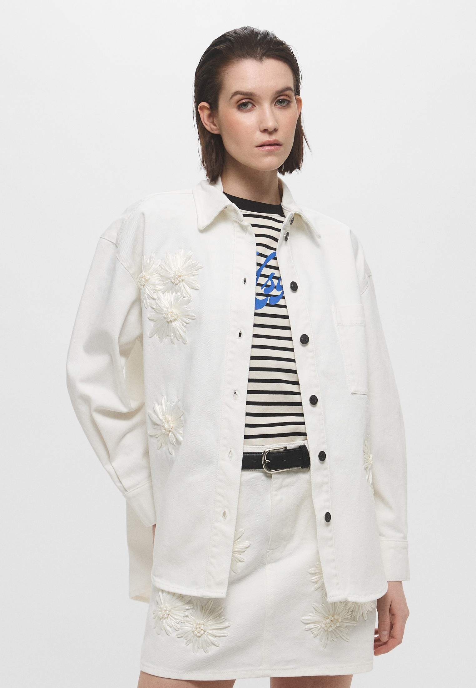 Женские джинсовые рубашки MSGM Рубашка джинсовая MSGM
