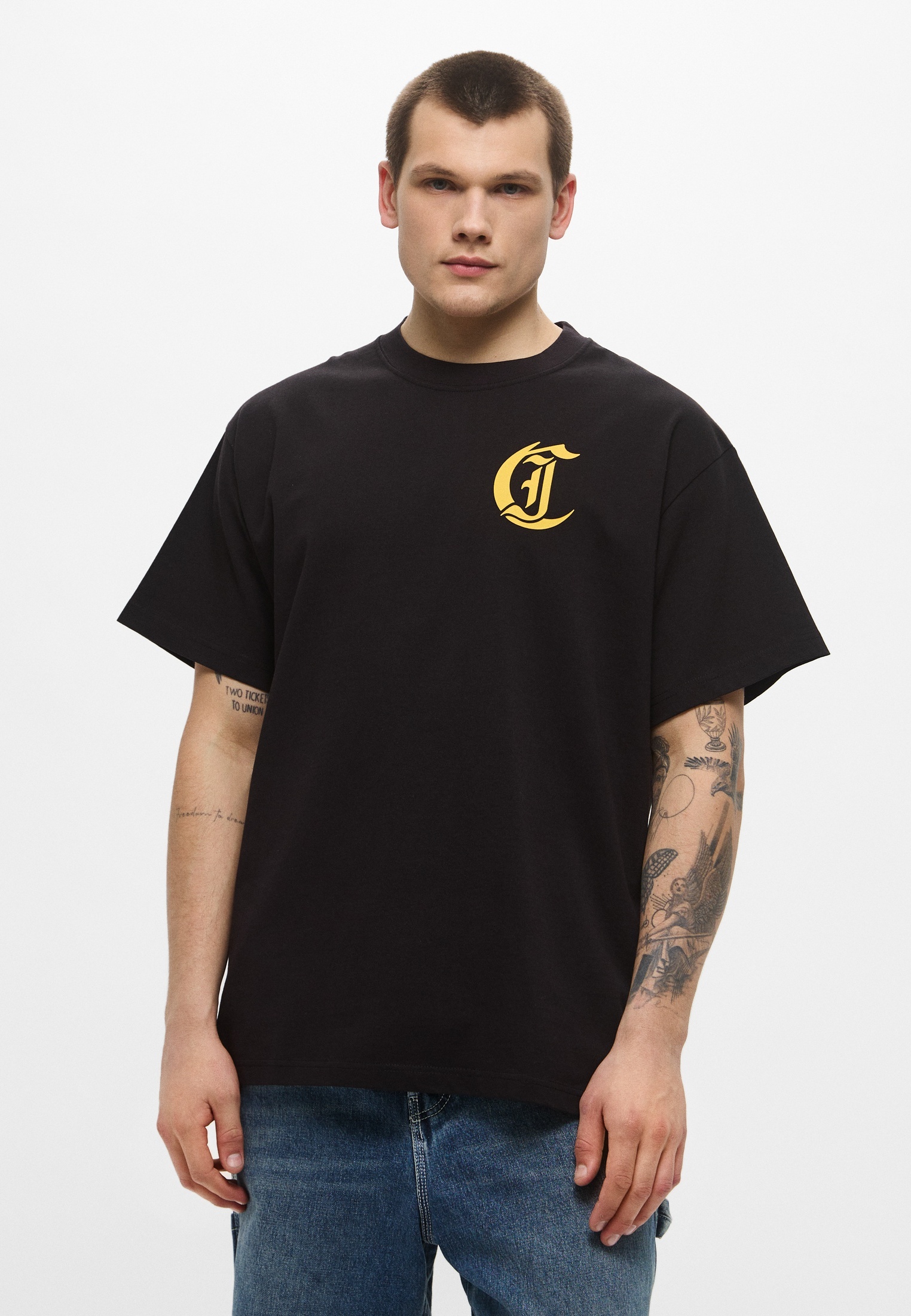 Мужская футболка Just Cavalli (Джаст Кавалли) 78OAHT04CJ518