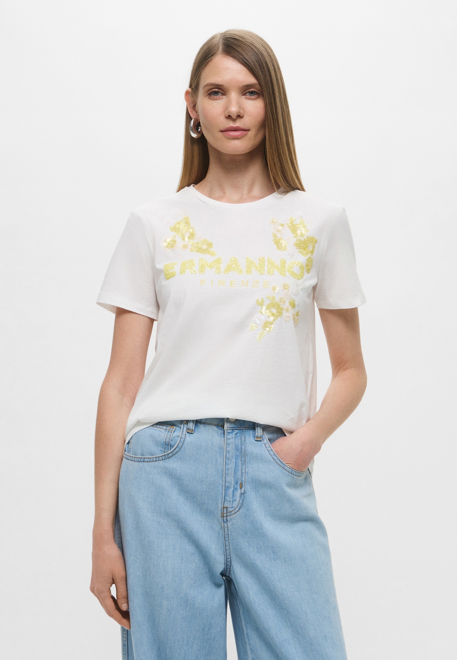 Футболка с коротким рукавом Ermanno Firenze D46EL050REE8