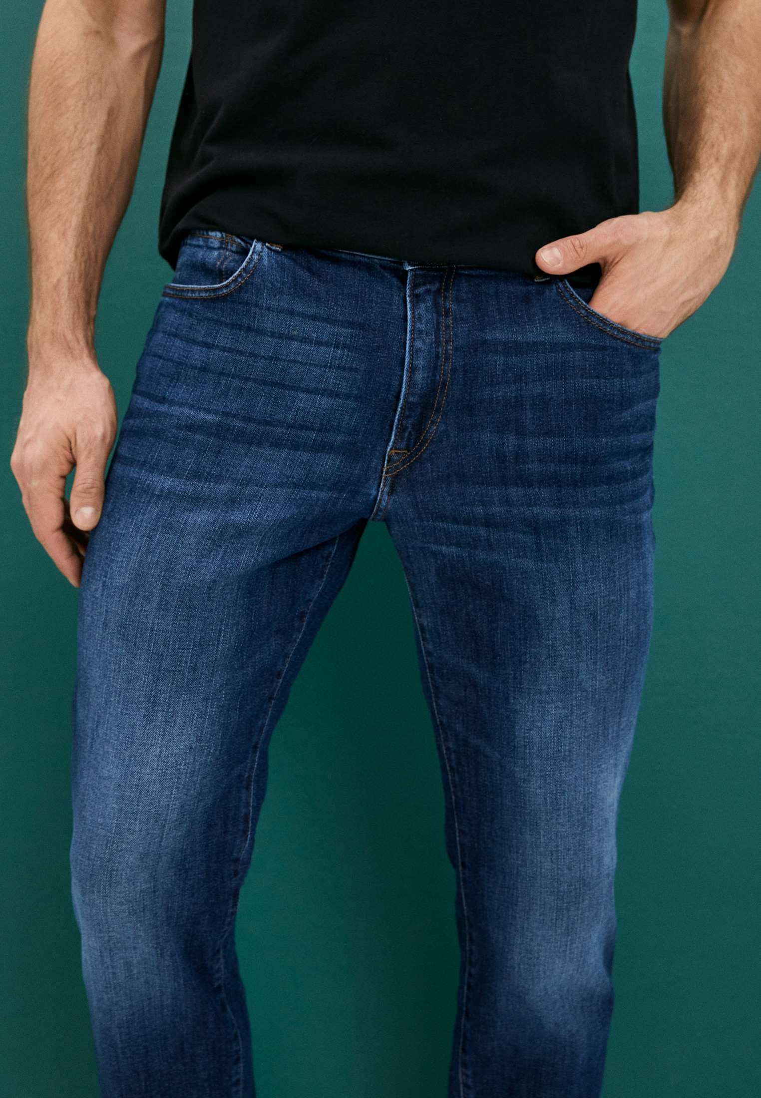 Мужские прямые джинсы Trussardi (Труссарди) 52J00001-1T005108: изображение 2