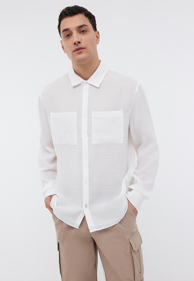 Рубашка с длинным рукавом Baon (Баон) B6624011-WHITE-3XL
