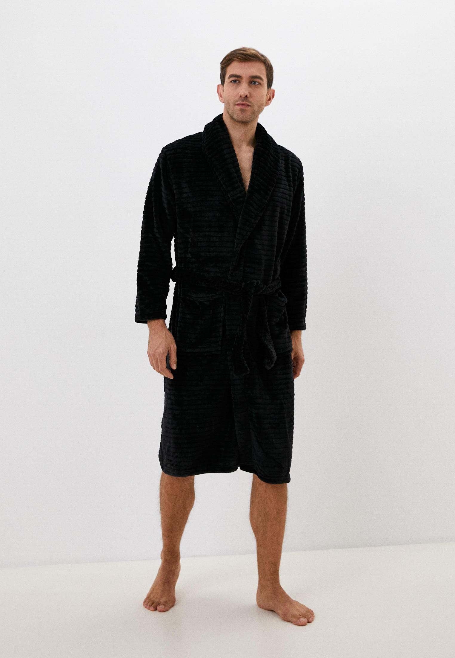 Халат Vienetta 160506 1059-черный-L-48