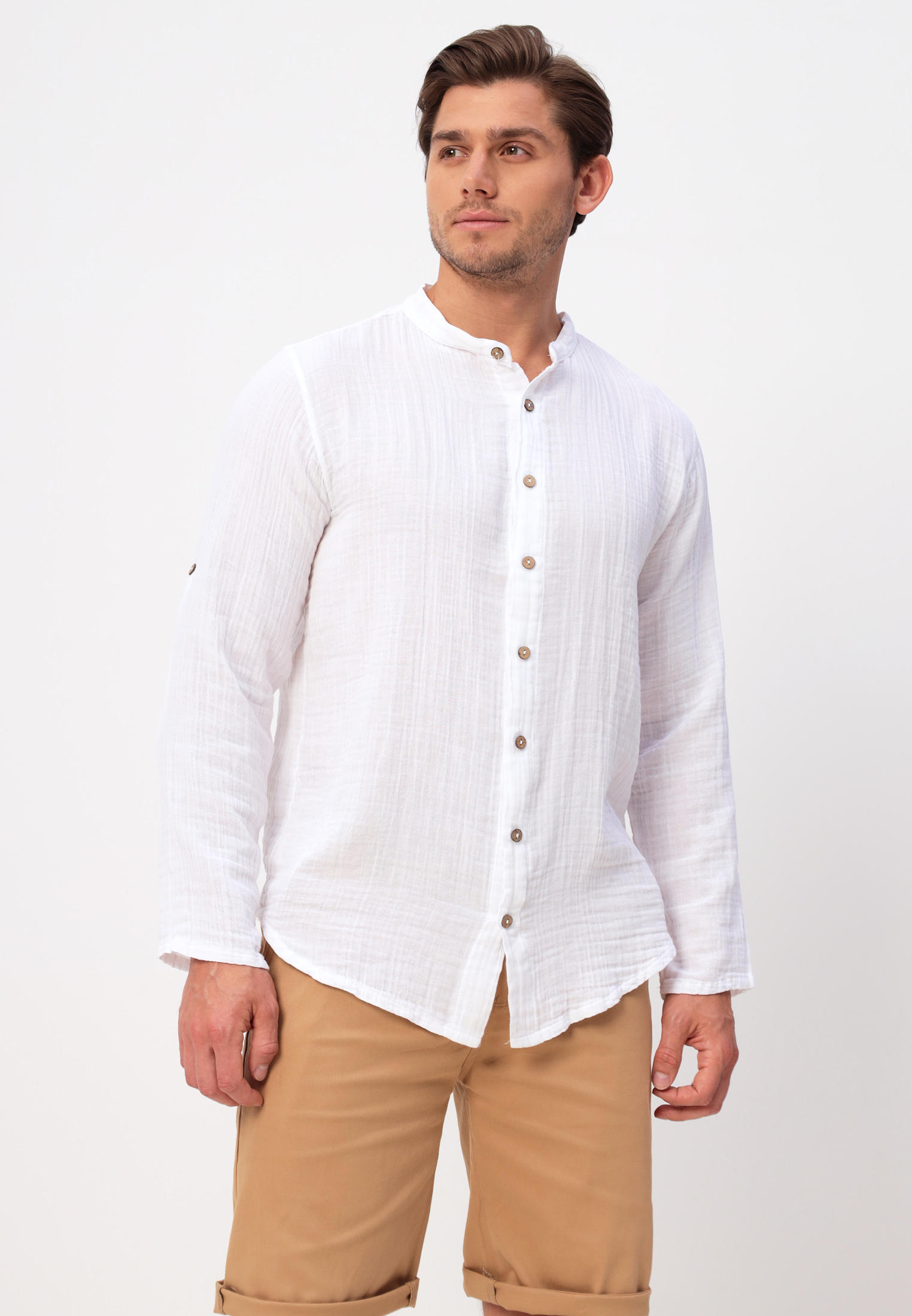 Рубашка с длинным рукавом Luisa Moretti 6467-WHITE-L