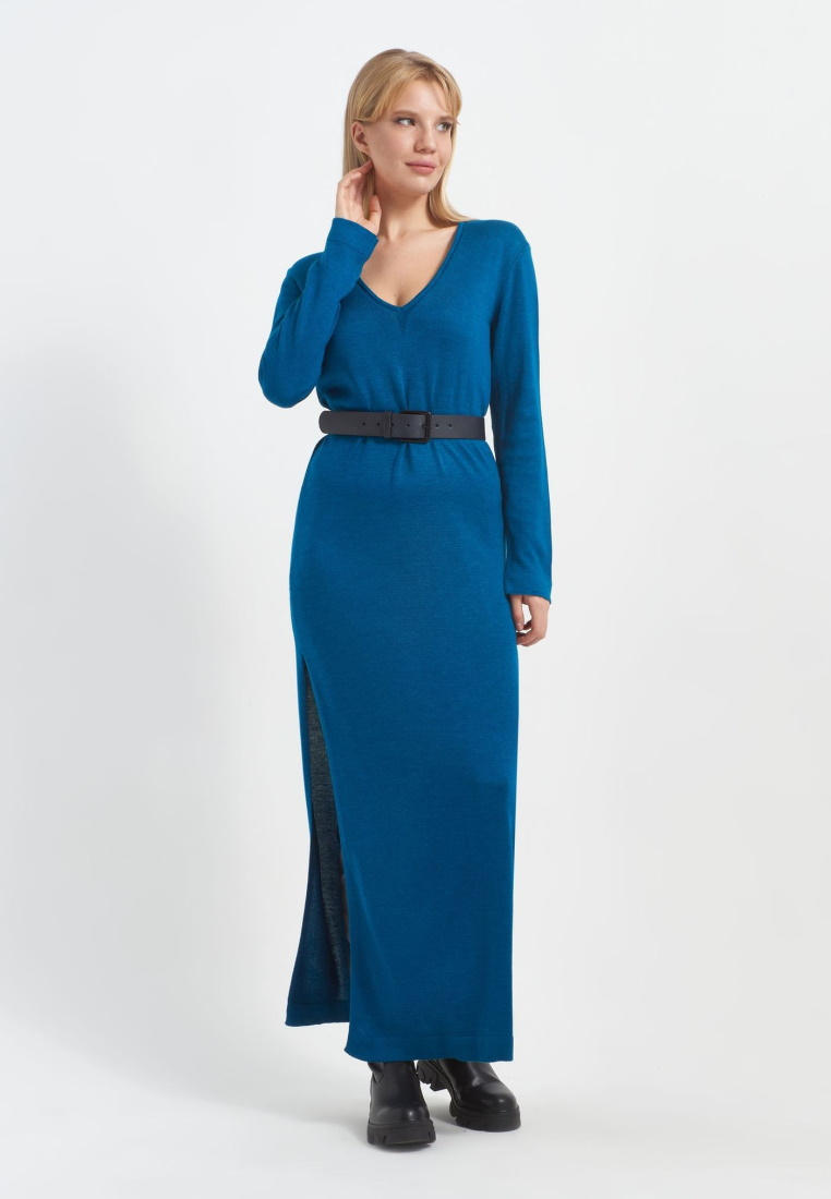 Вязаное платье Vedma VA301-021-Blue/Синий-42