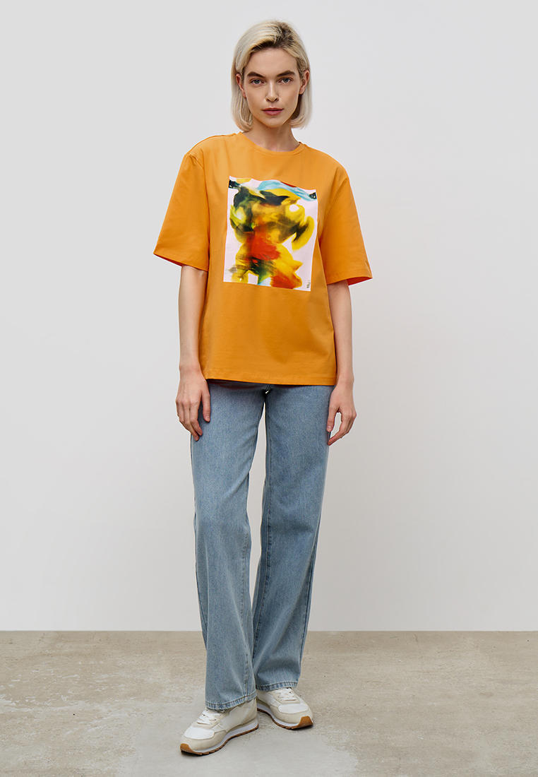 Футболка с коротким рукавом Baon (Баон) B2323044-TANGERINE-L
