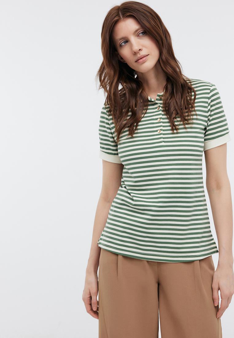Футболка Baon (Баон) B2024202-VETIVER STRIPED-L